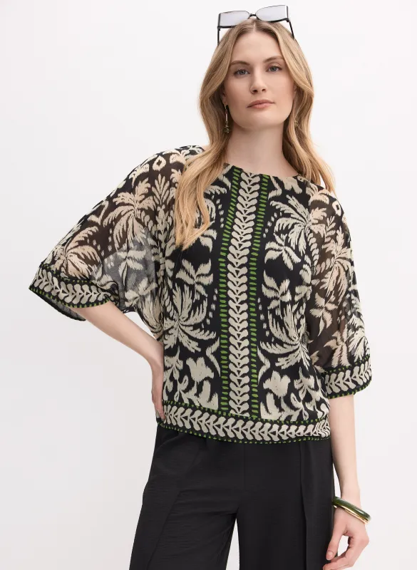 Mixed Tropical Print Blouse sold by Melanie Lyne
