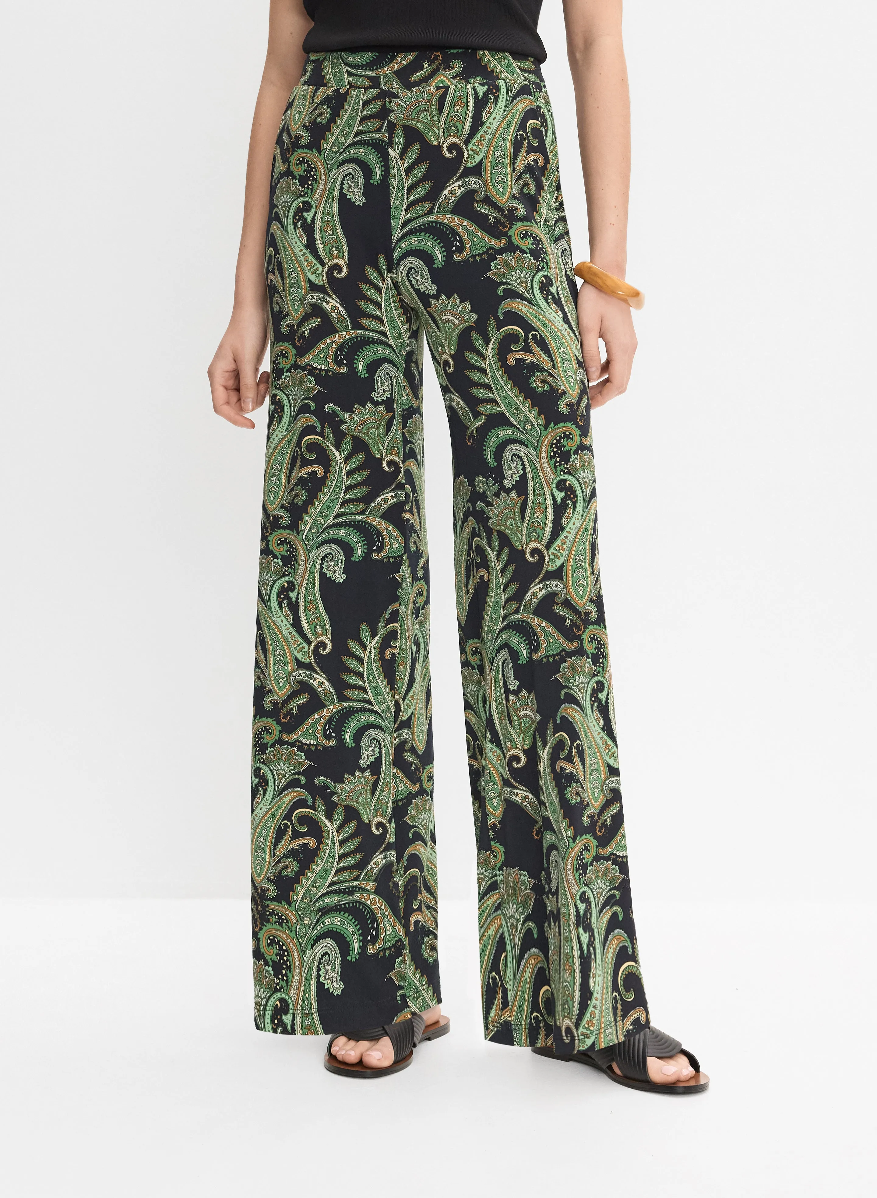 Paisley Wide-Leg Pants sold by Melanie Lyne