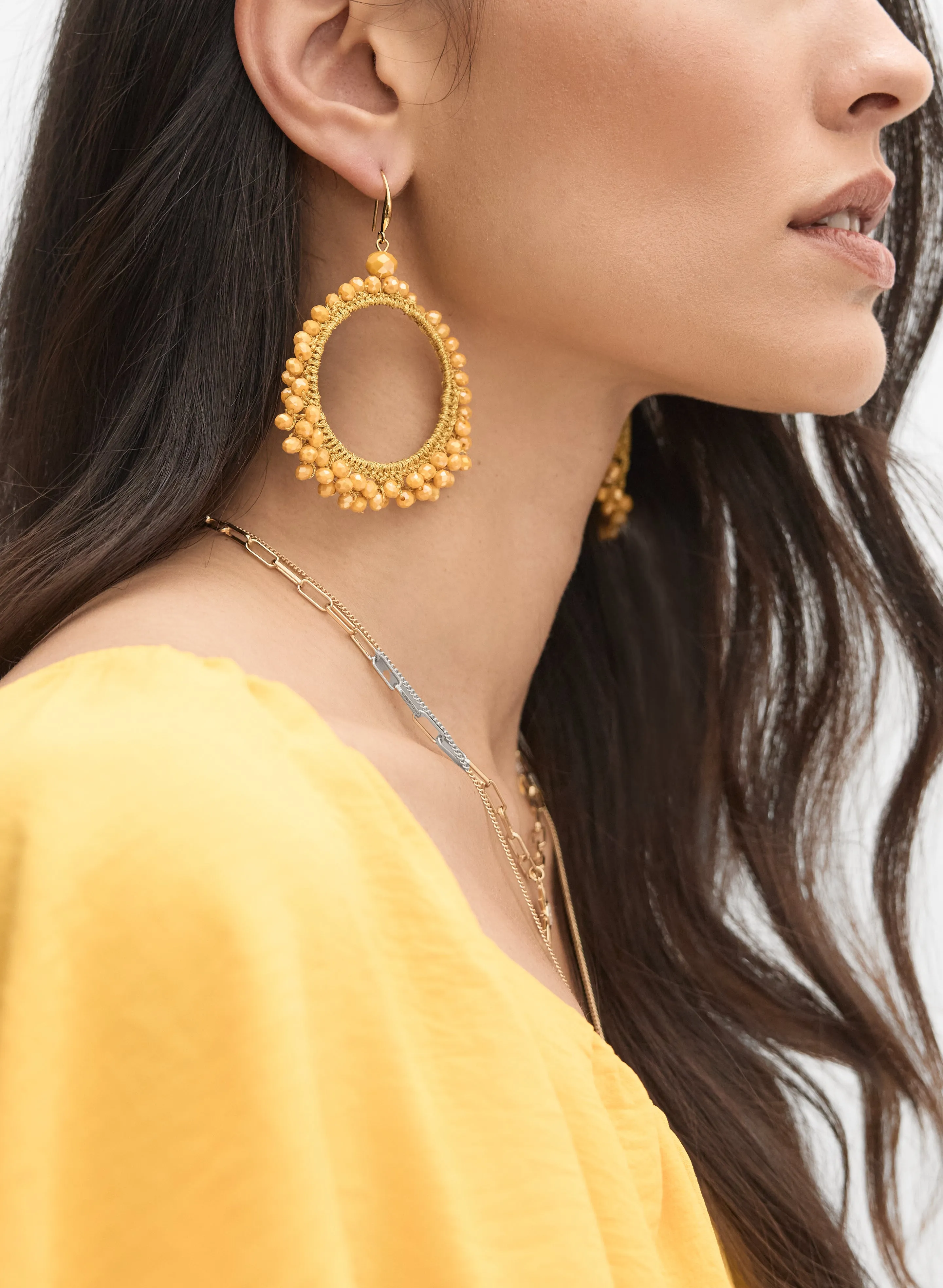 Circle Beaded Earrings sold by Melanie Lyne product image thumbnail 2