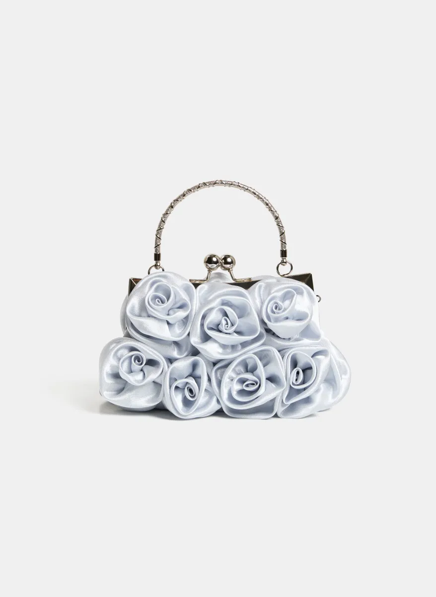 Rosette Evening Clutch sold by Melanie Lyne