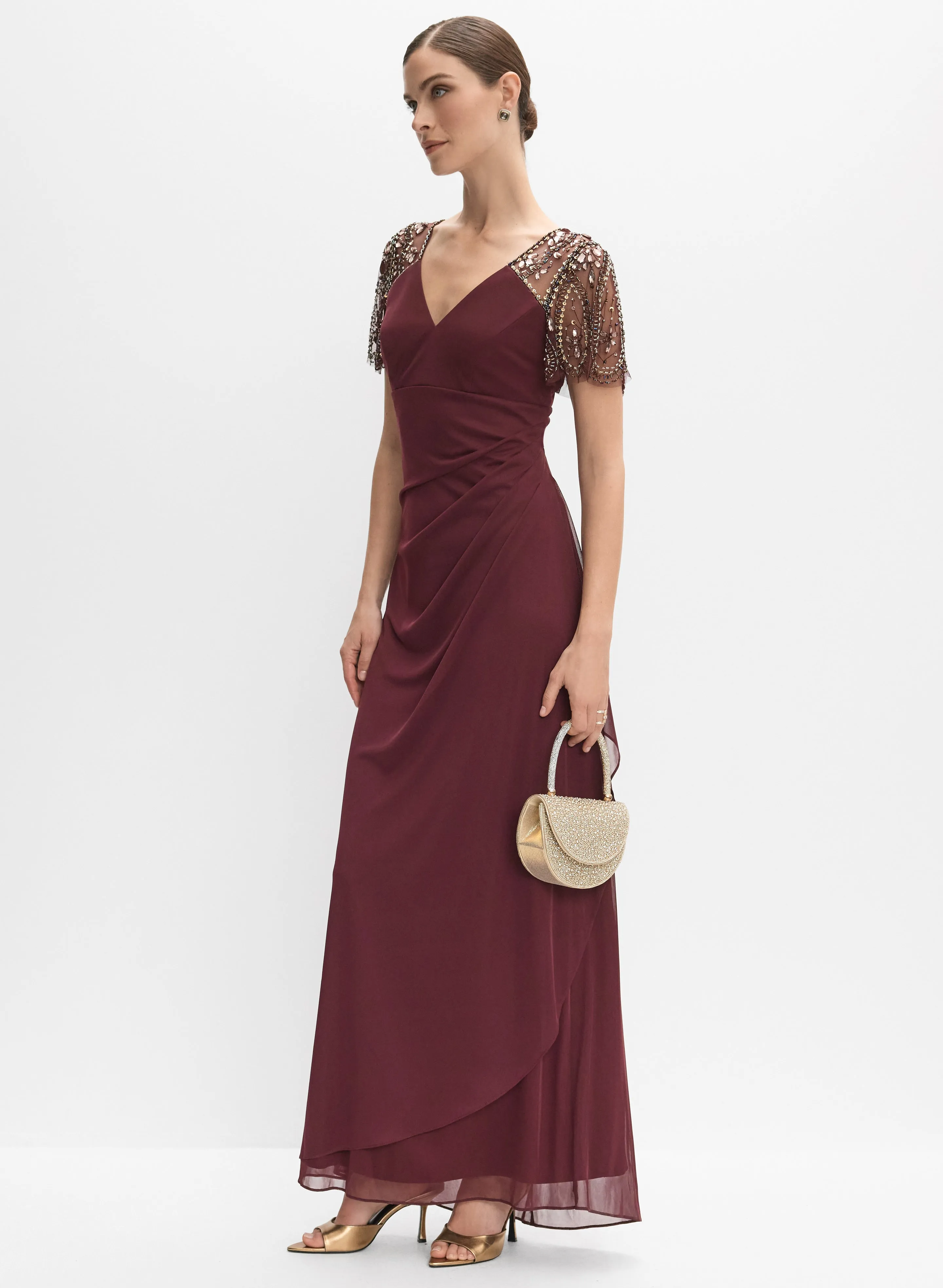 Fitted Chiffon Dress sold by Melanie Lyne product image thumbnail 3