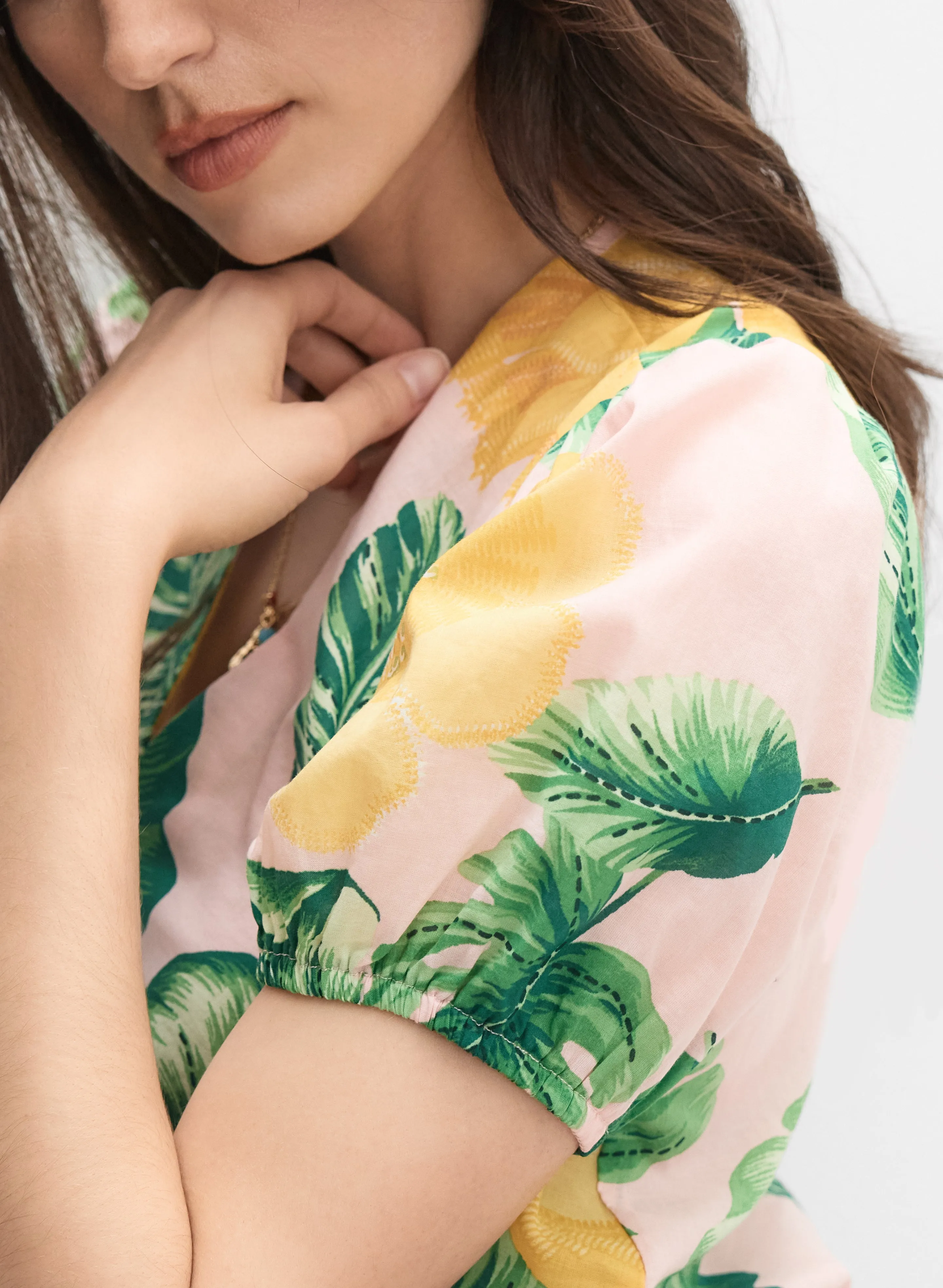 Tropical Twist-Hem Blouse sold by Melanie Lyne product image thumbnail 2