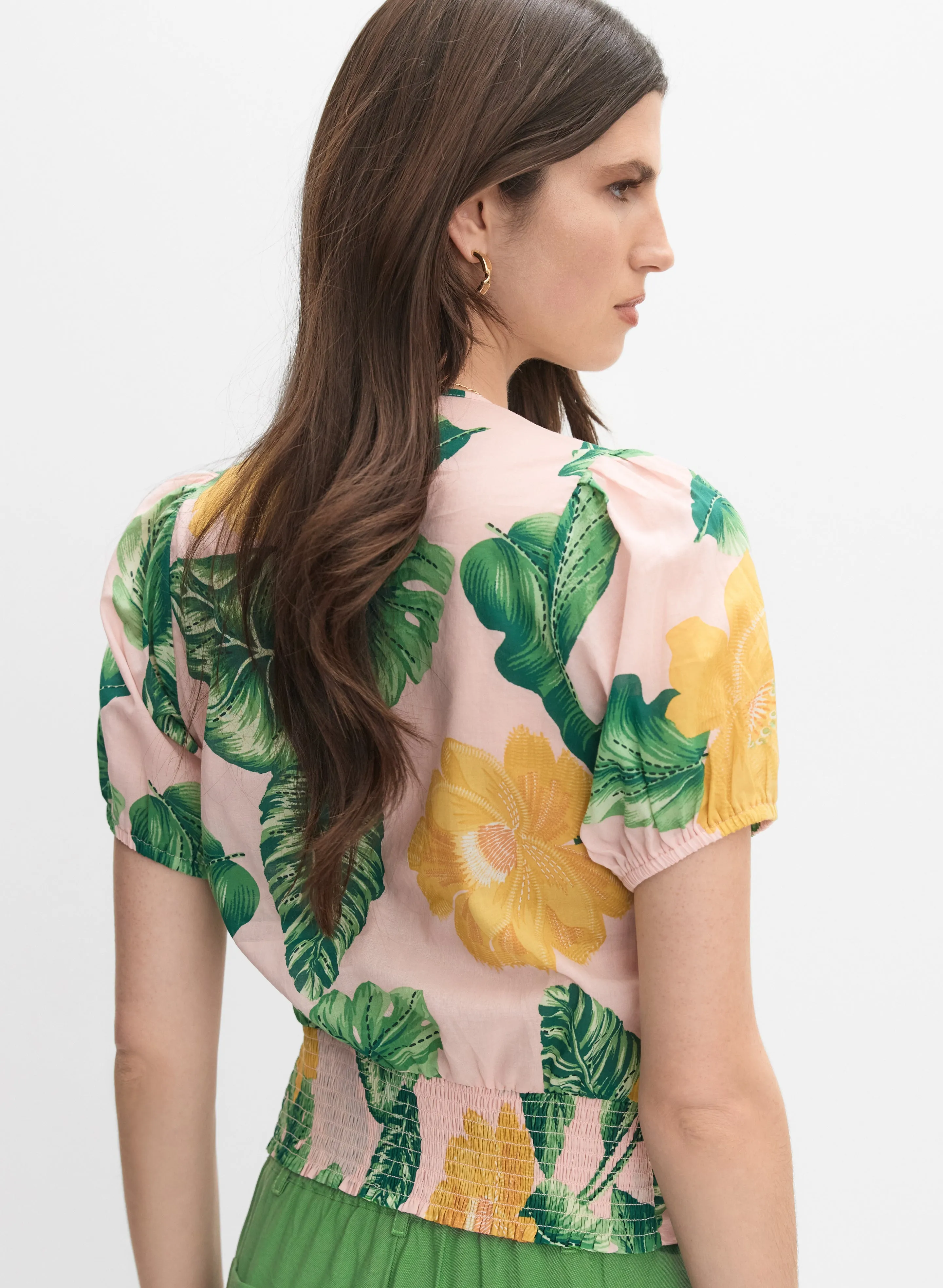 Tropical Twist-Hem Blouse sold by Melanie Lyne product image thumbnail 5