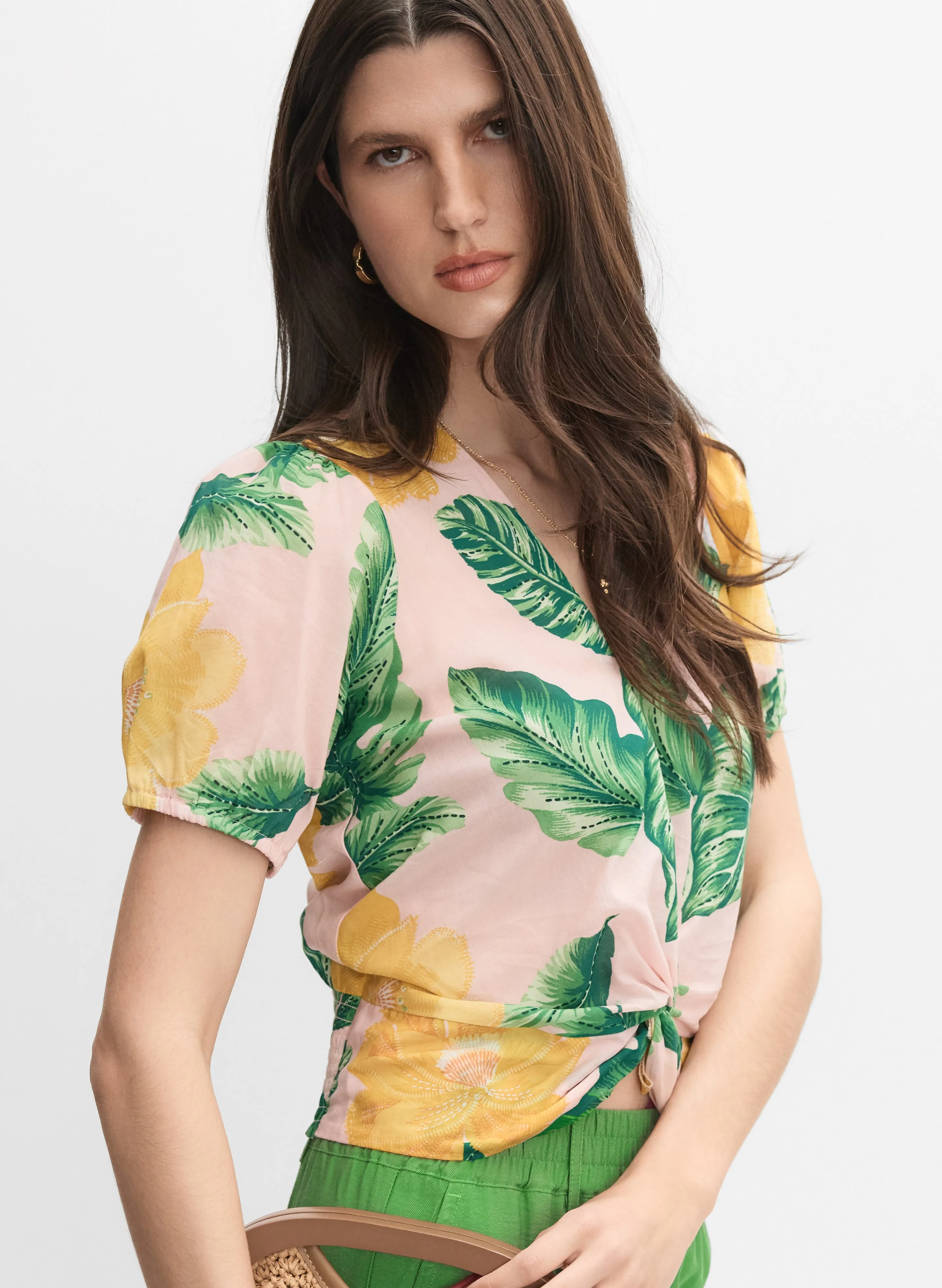 Tropical Twist-Hem Blouse sold by Melanie Lyne product image thumbnail 4