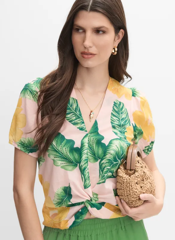 Tropical Twist-Hem Blouse sold by Melanie Lyne