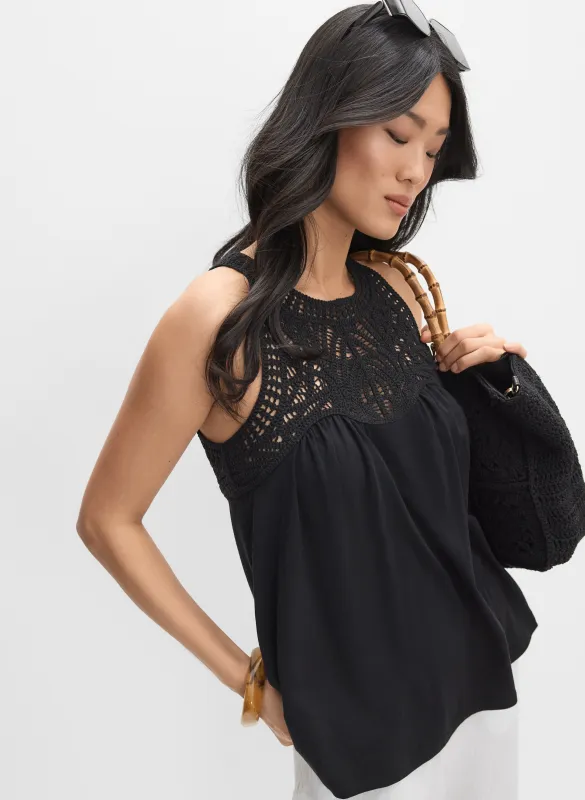 Crochet Detail Top sold by Melanie Lyne