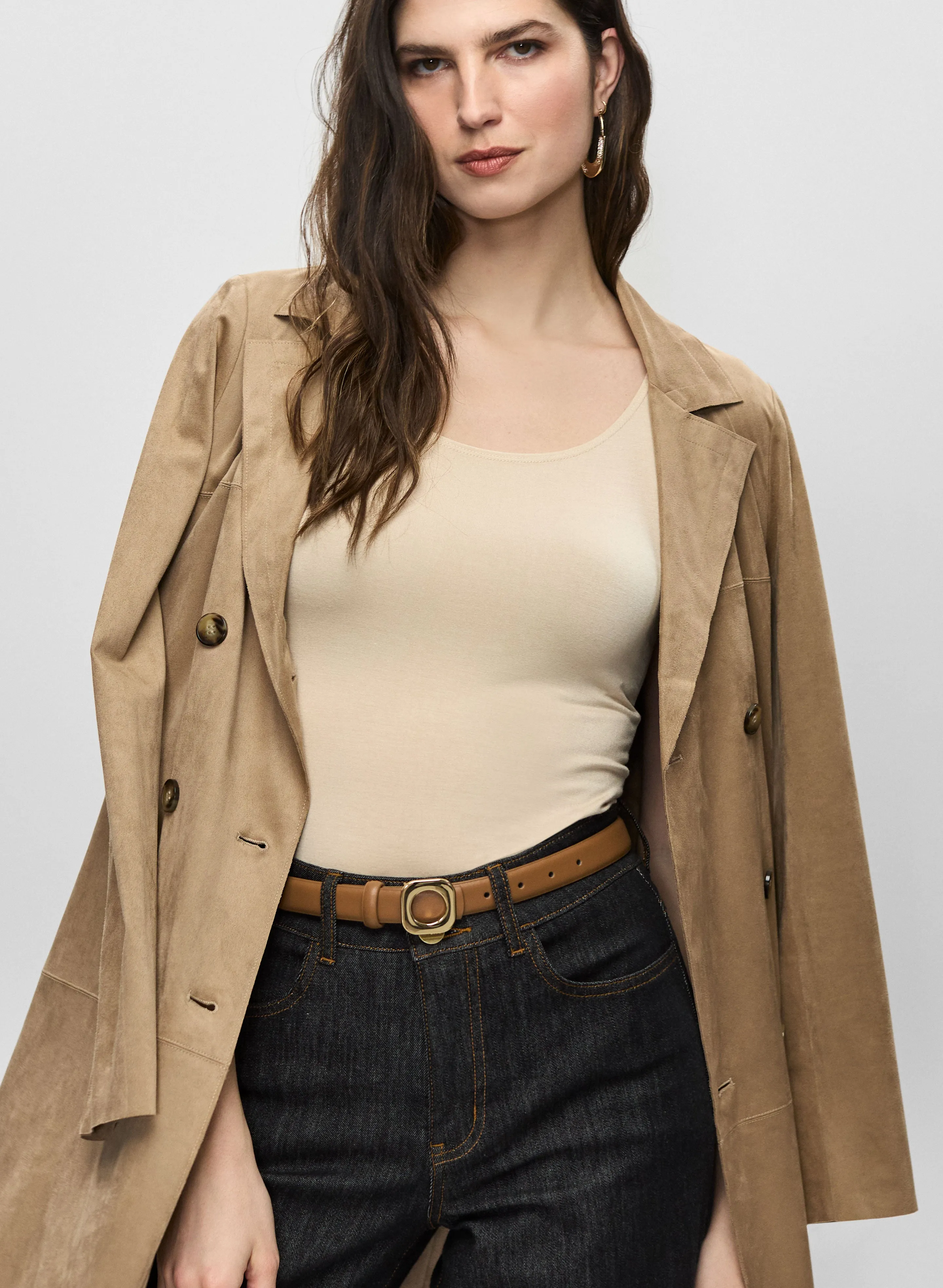 Basic Leather Belt With Buckle sold by Melanie Lyne product image thumbnail 2