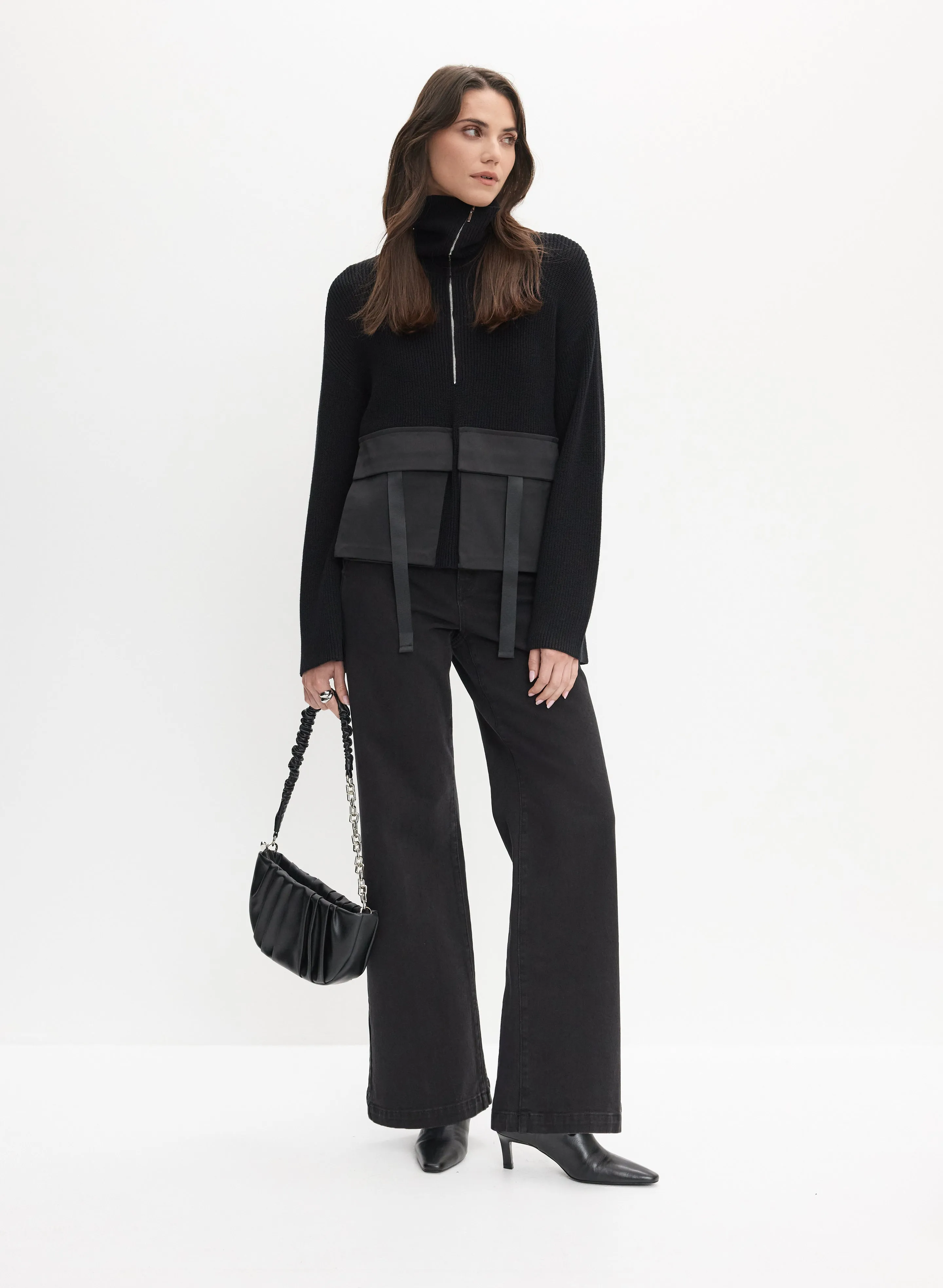 Cargo Pocket Sweater & Wide Leg Jeans sold by Melanie Lyne