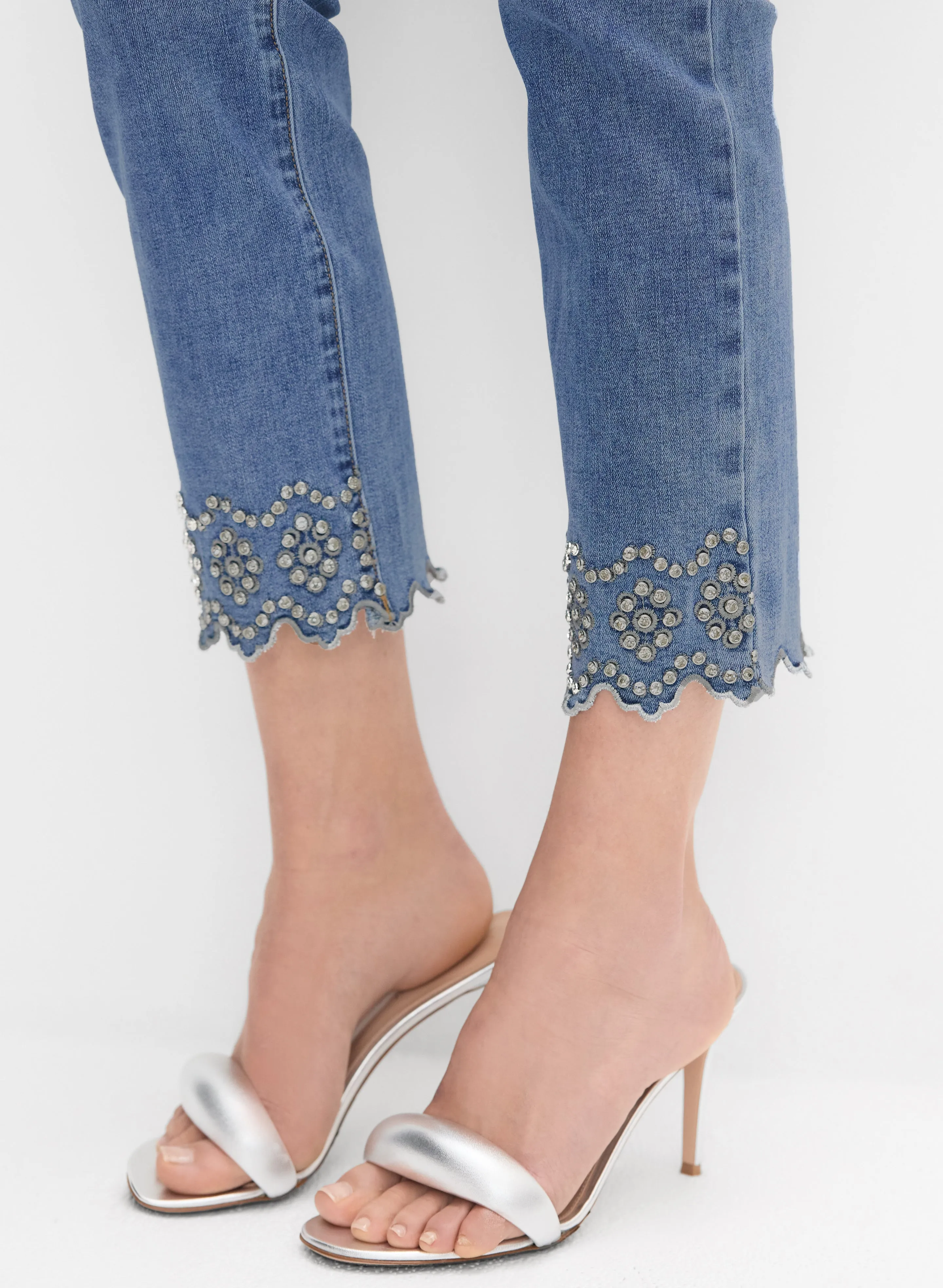 Embellished Hem Straight-Leg Jeans sold by Melanie Lyne product image thumbnail 4