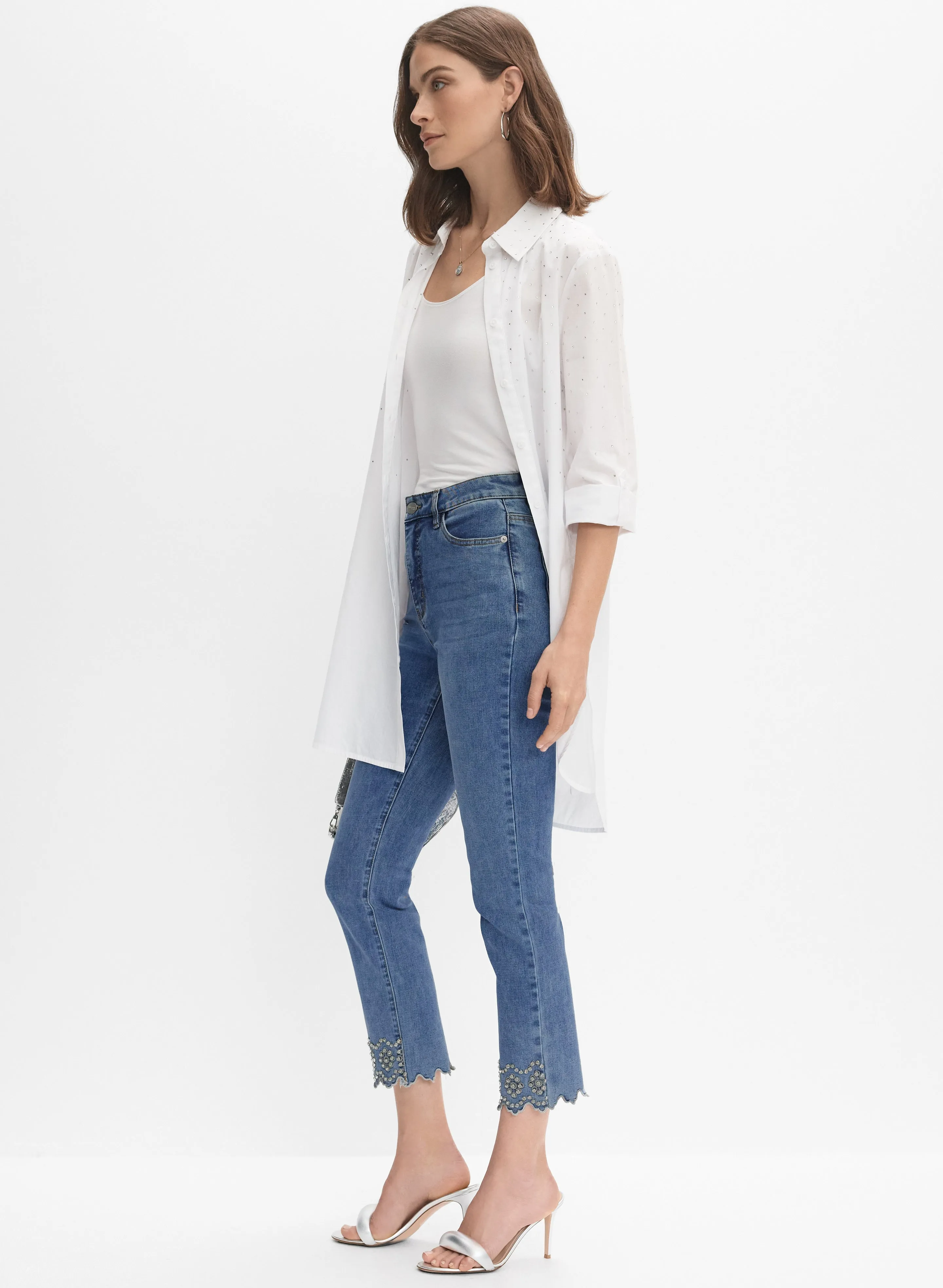 Embellished Hem Straight-Leg Jeans sold by Melanie Lyne product image thumbnail 5