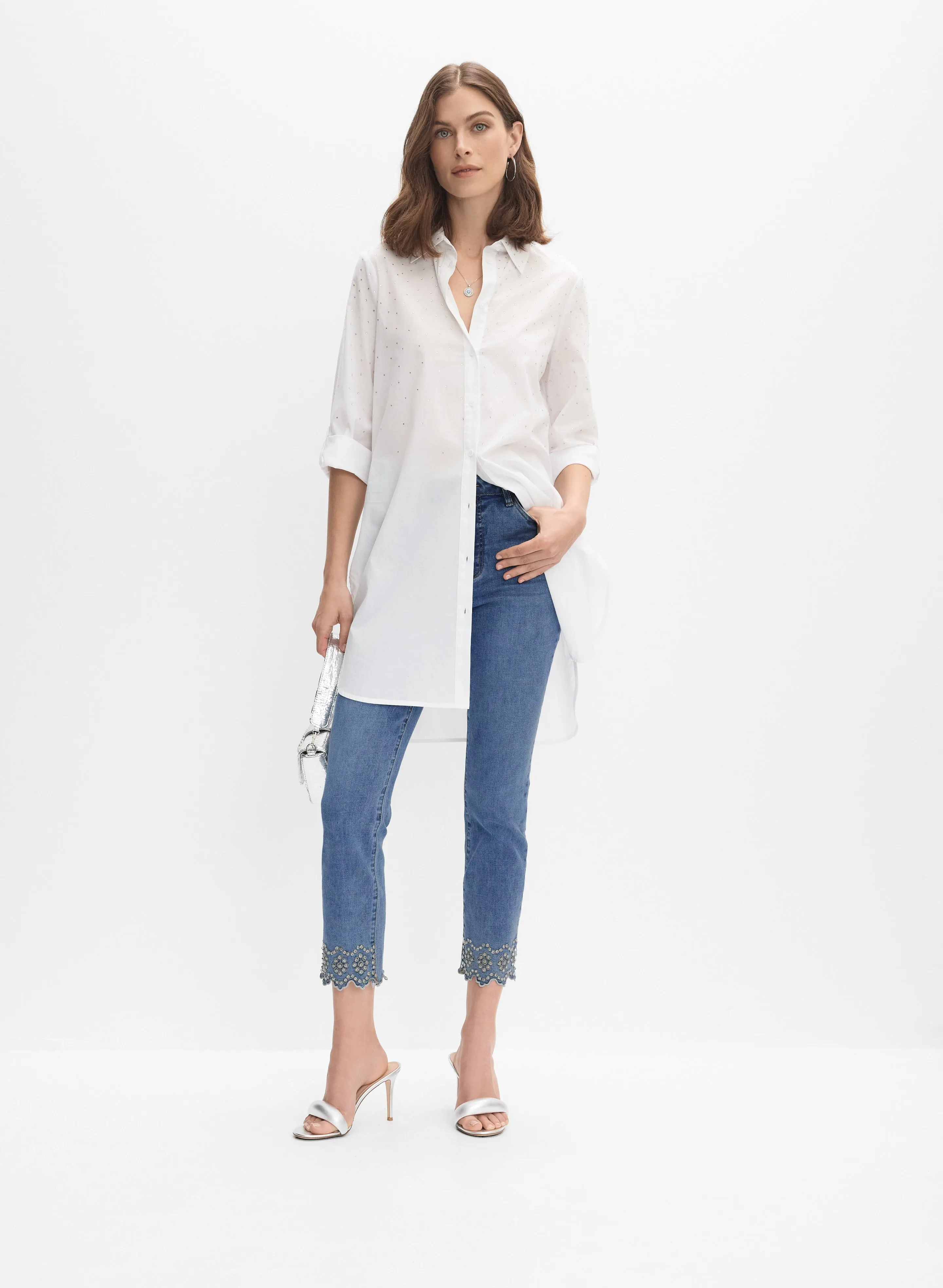 Embellished Hem Straight-Leg Jeans sold by Melanie Lyne product image thumbnail 3