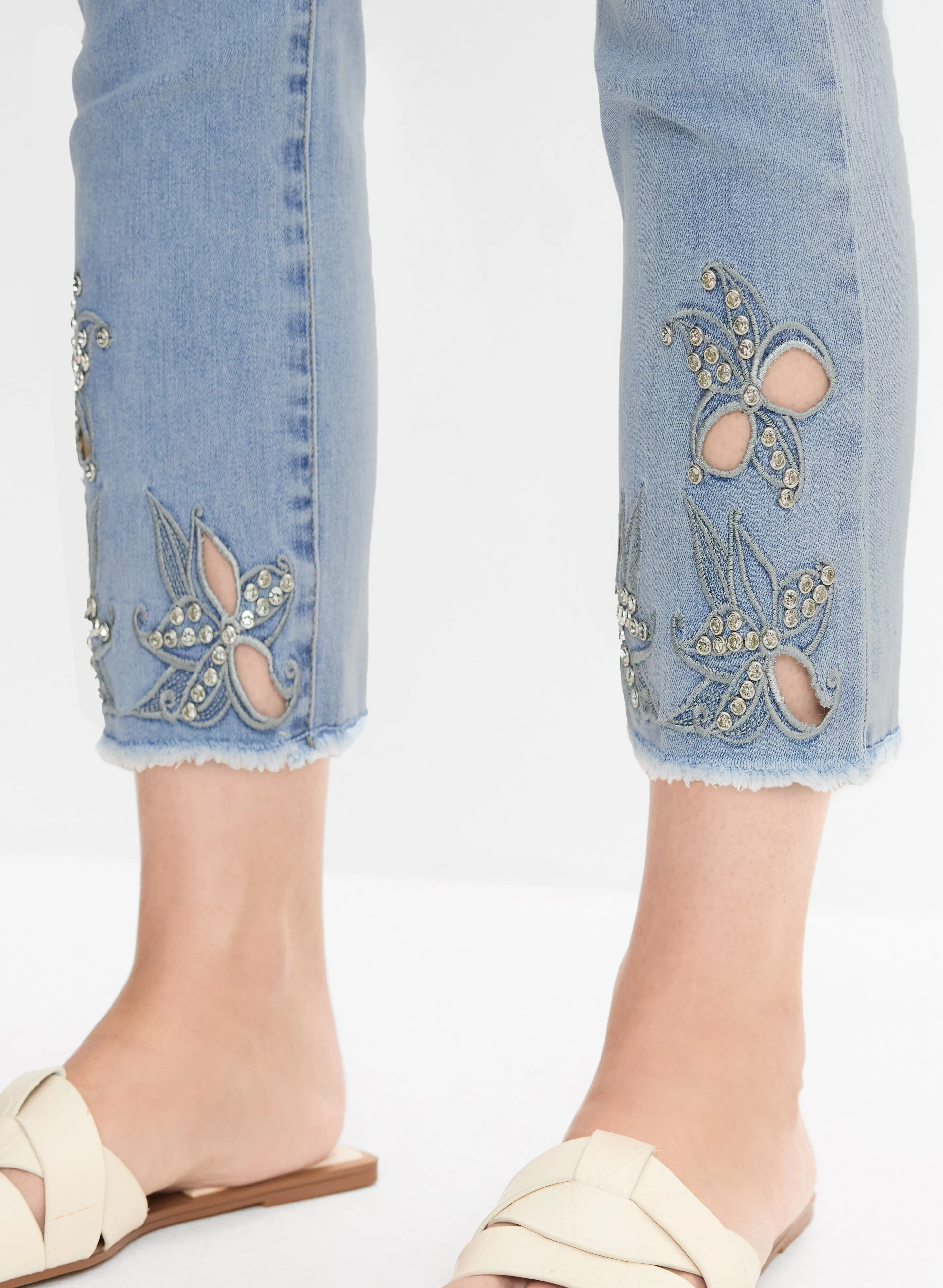 Embroidered Denim Capris sold by Melanie Lyne product image thumbnail 4