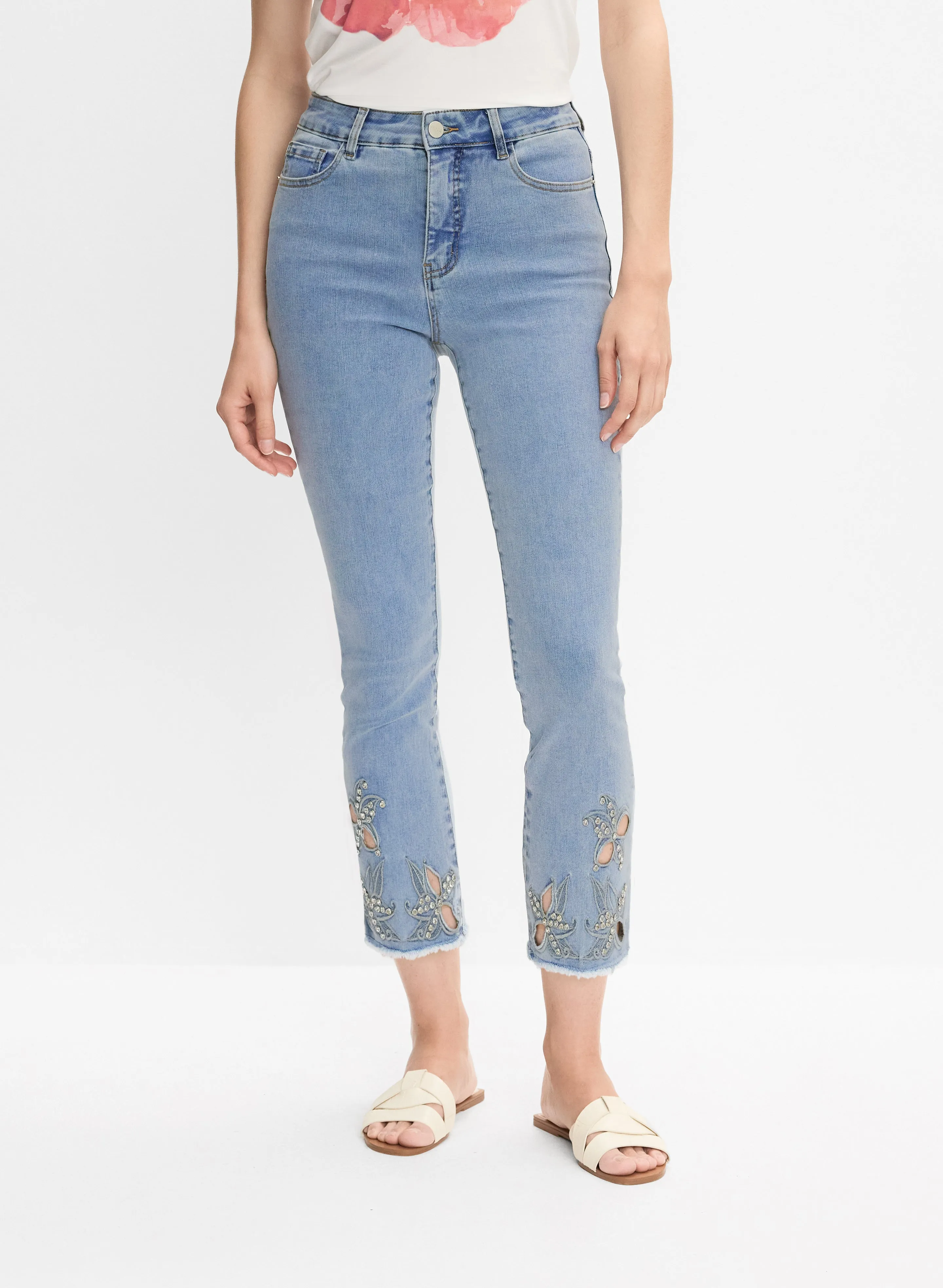 Embroidered Denim Capris sold by Melanie Lyne