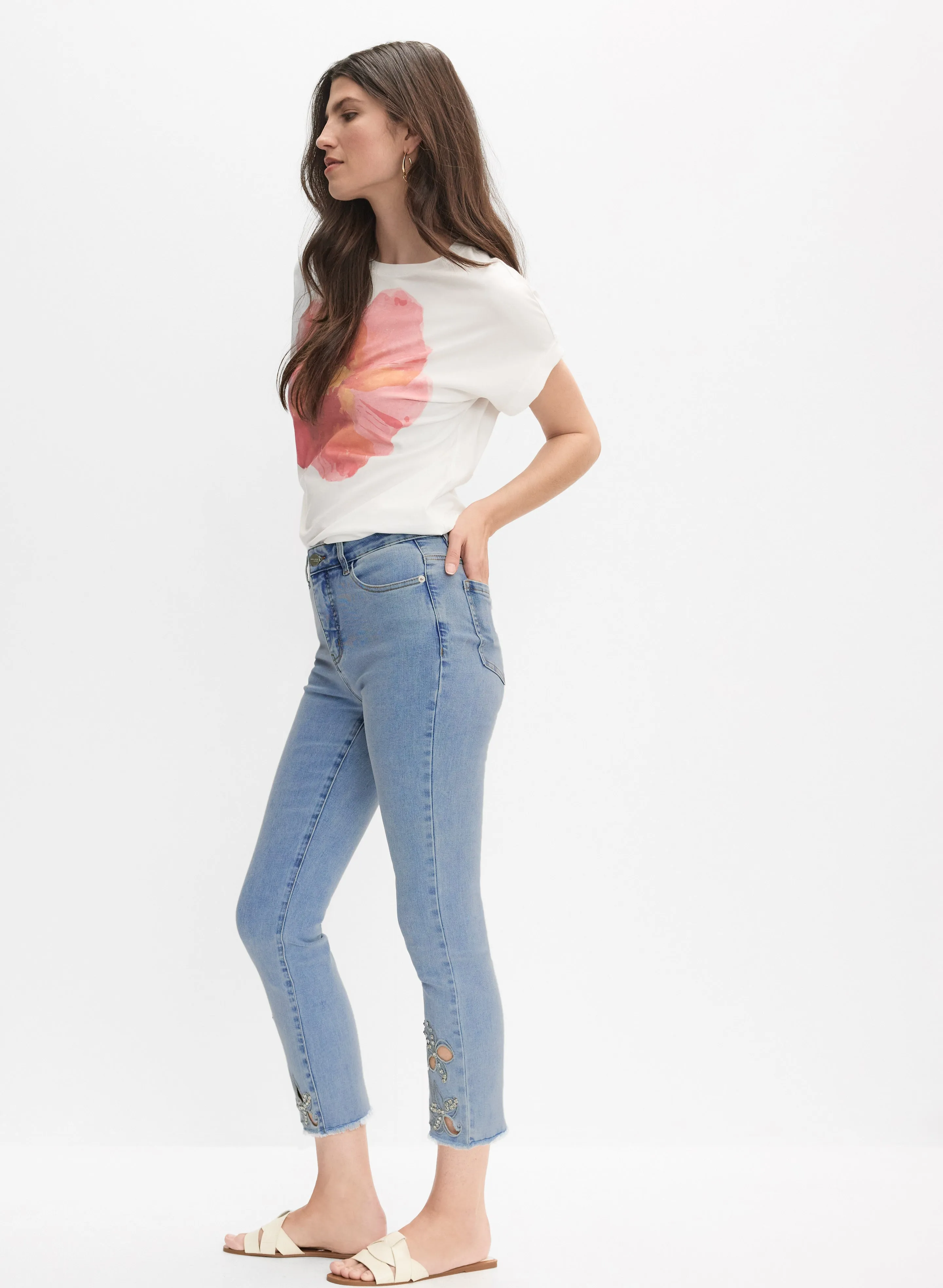 Embroidered Denim Capris sold by Melanie Lyne product image thumbnail 5