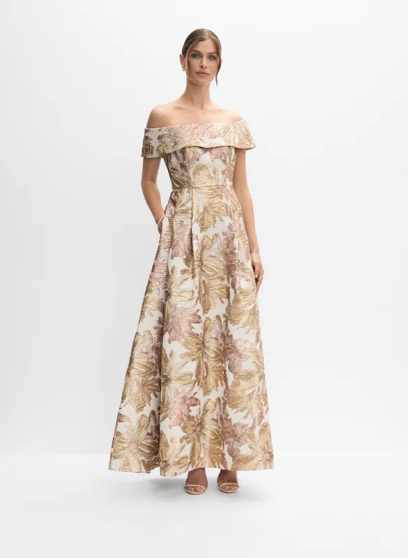Alex Evenings - Two-Tone Jacquard Gown sold by Melanie Lyne