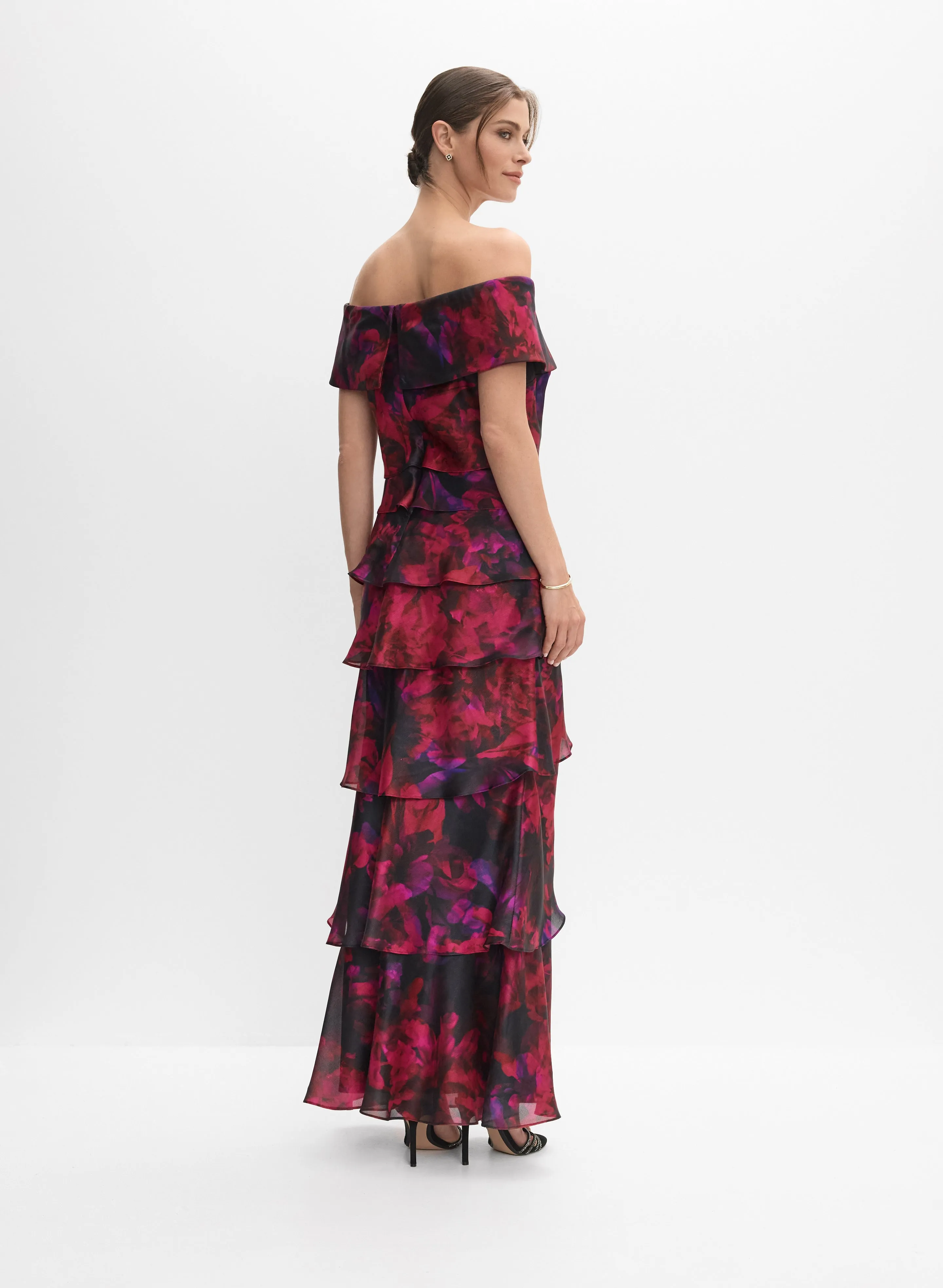 Tiered Off-Shoulder Floral Dress sold by Melanie Lyne product image thumbnail 5