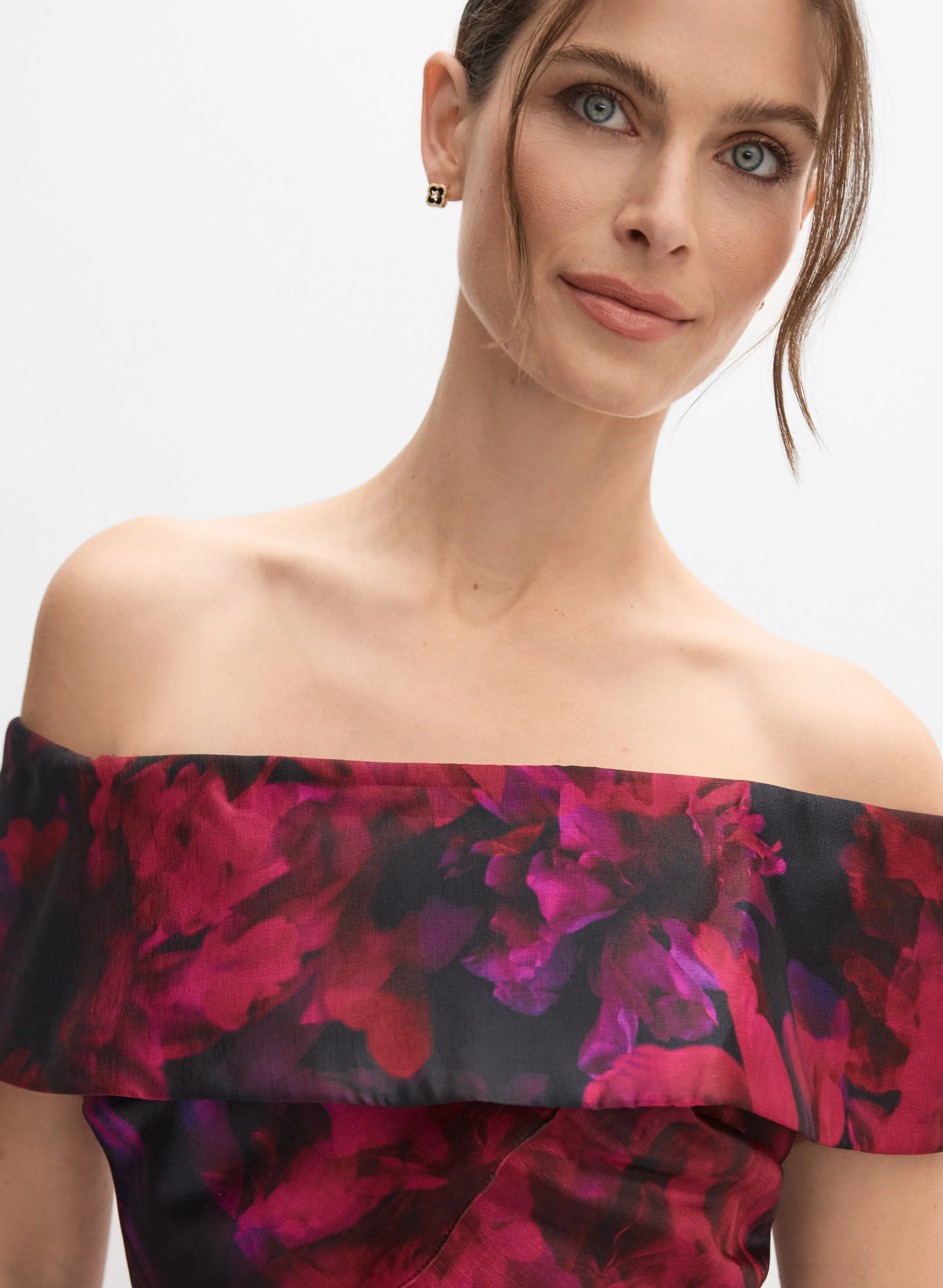 Tiered Off-Shoulder Floral Dress sold by Melanie Lyne product image thumbnail 3