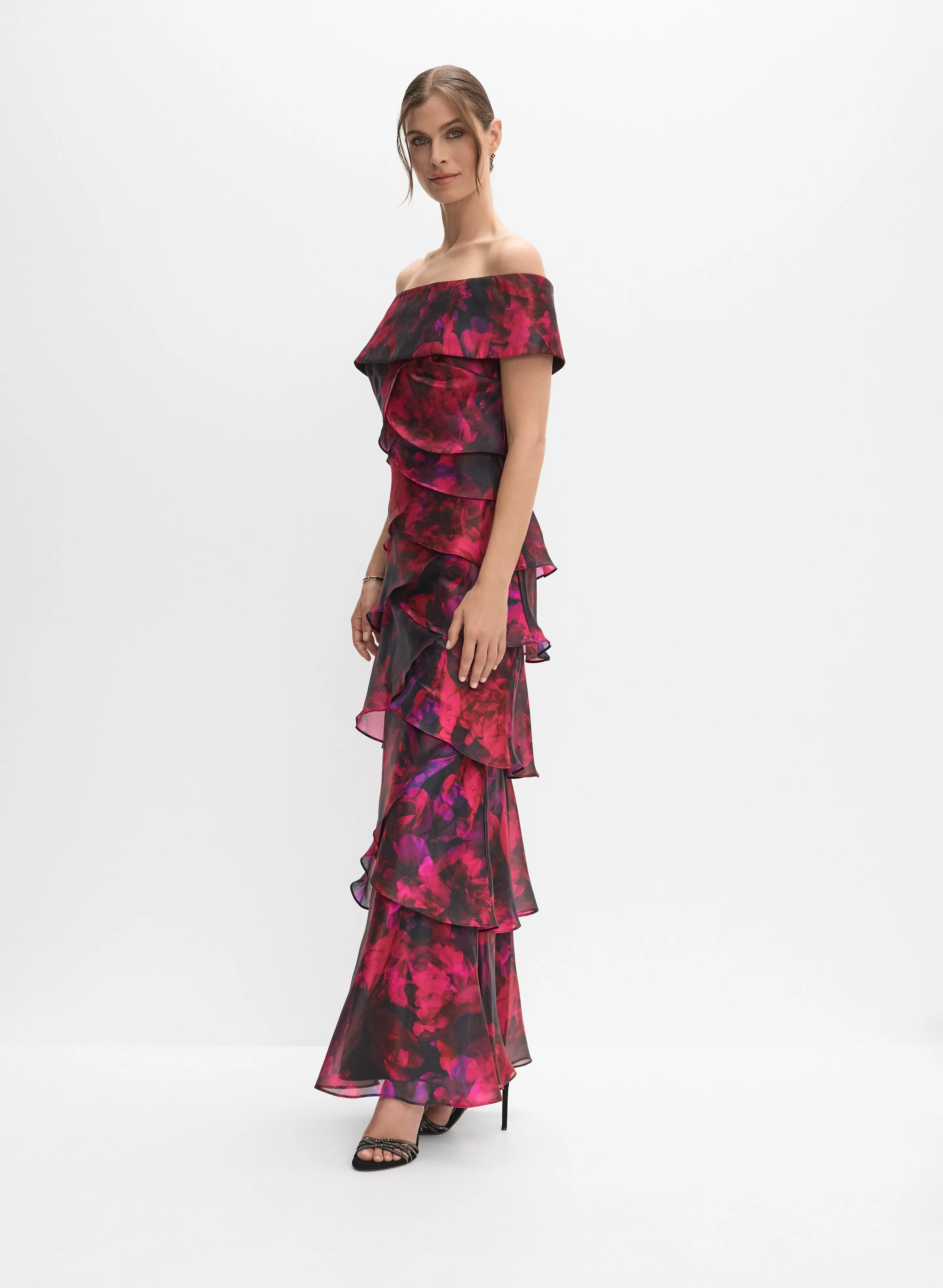 Tiered Off-Shoulder Floral Dress sold by Melanie Lyne product image thumbnail 2