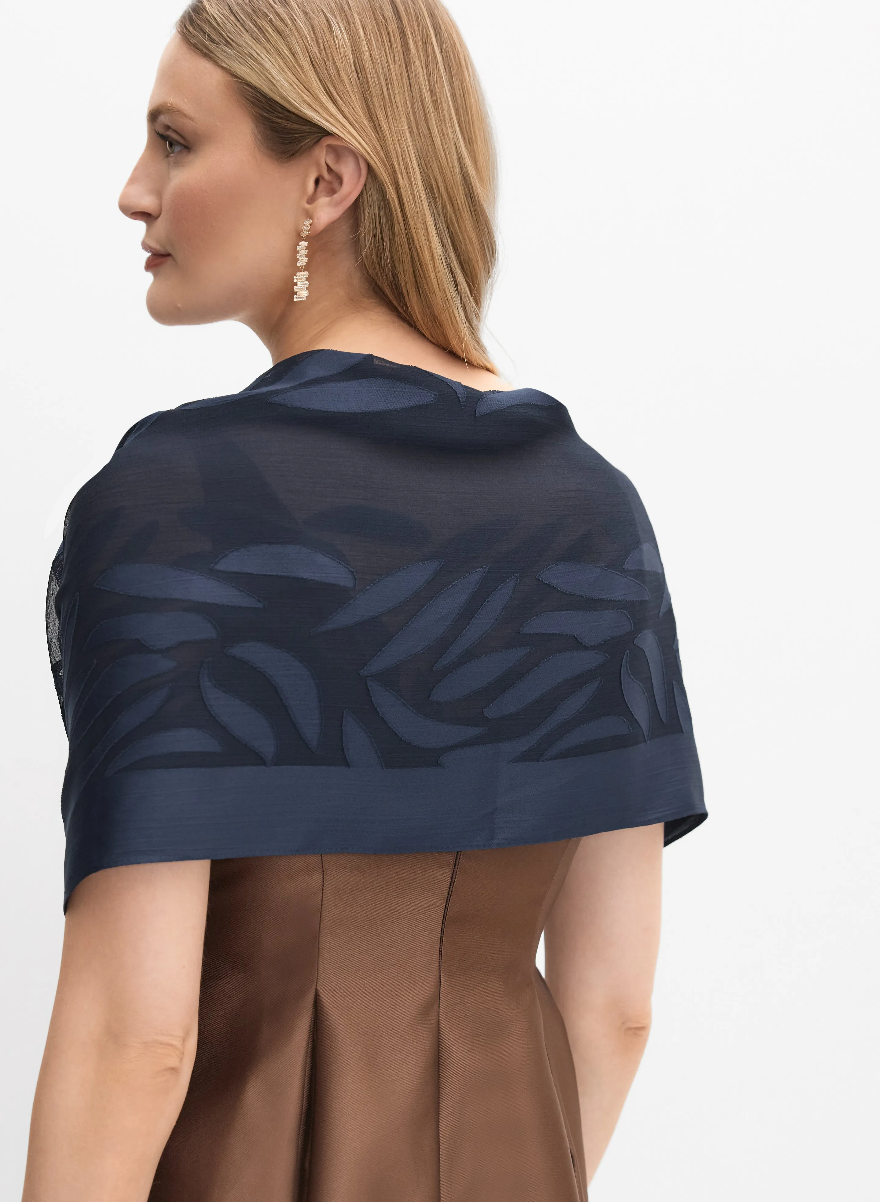 Jacquard Leaf Scarf sold by Melanie Lyne product image thumbnail 3