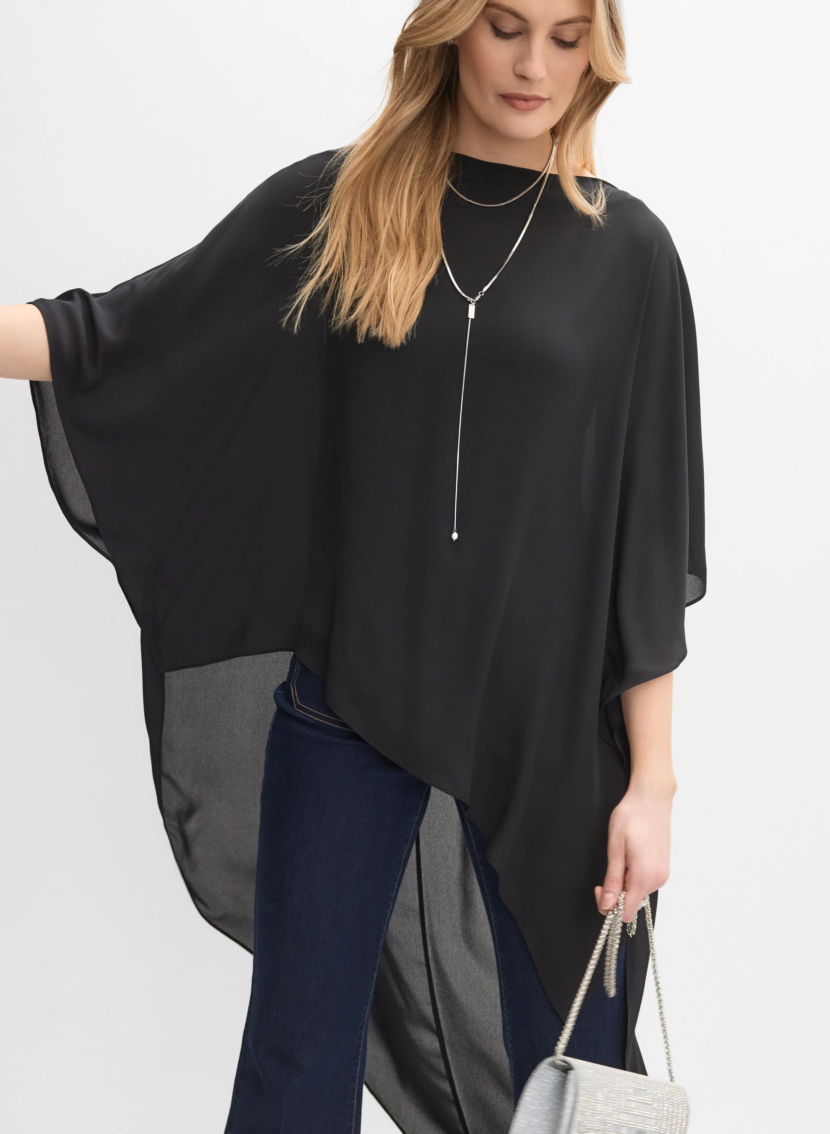 Chiffon Asymmetric Tunic Top sold by Melanie Lyne product image thumbnail 4