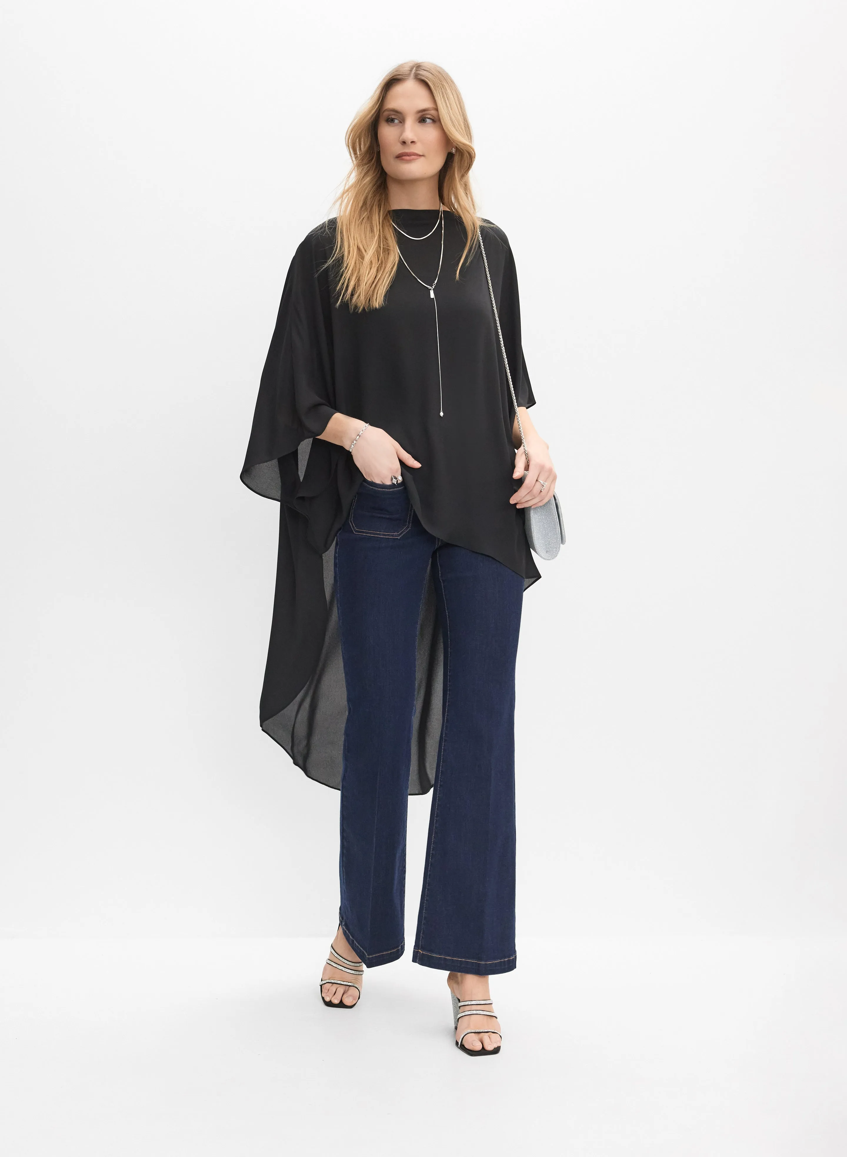 Chiffon Asymmetric Tunic Top sold by Melanie Lyne