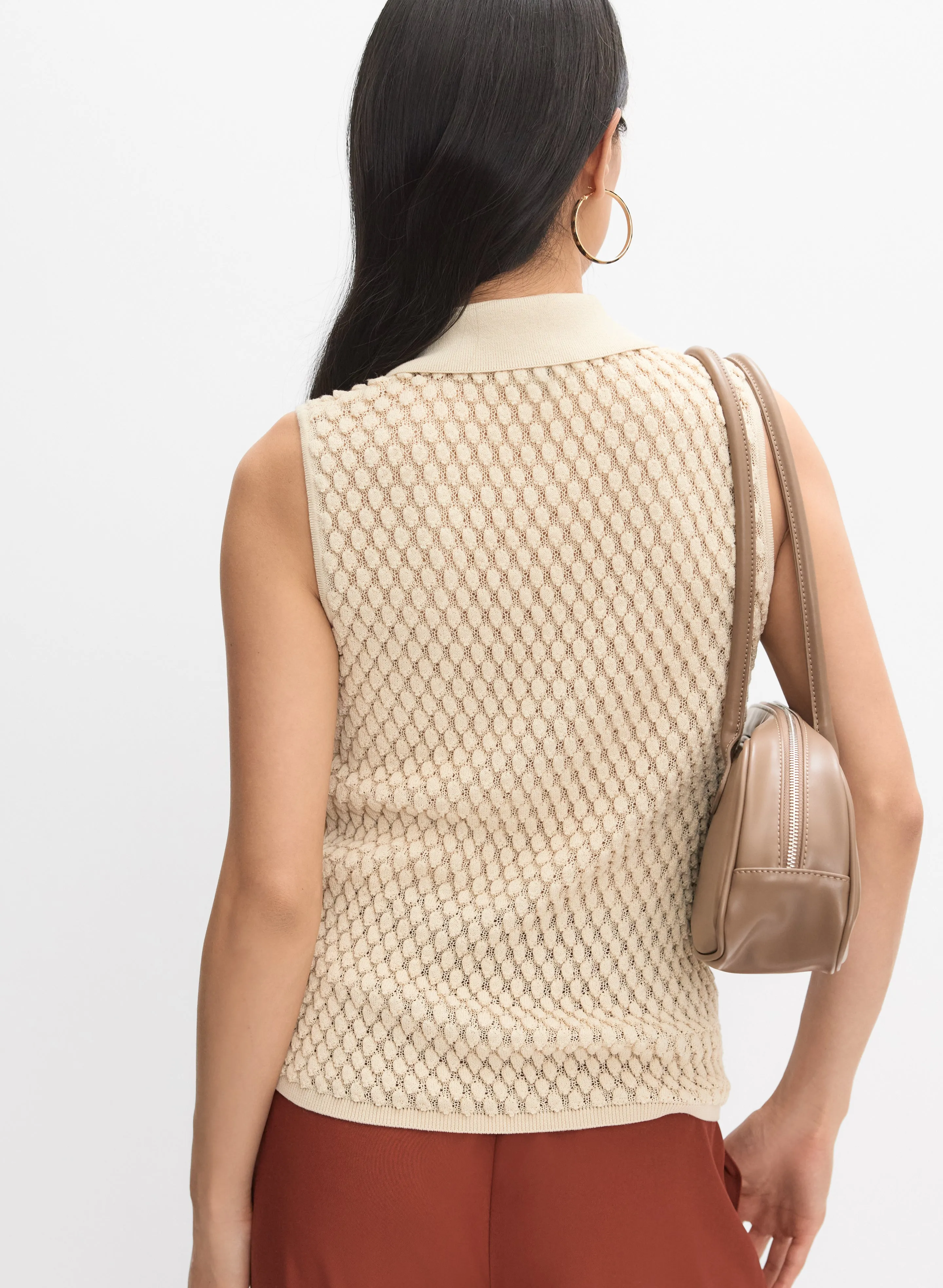 Sleeveless Knit Polo Top sold by Melanie Lyne product image thumbnail 4