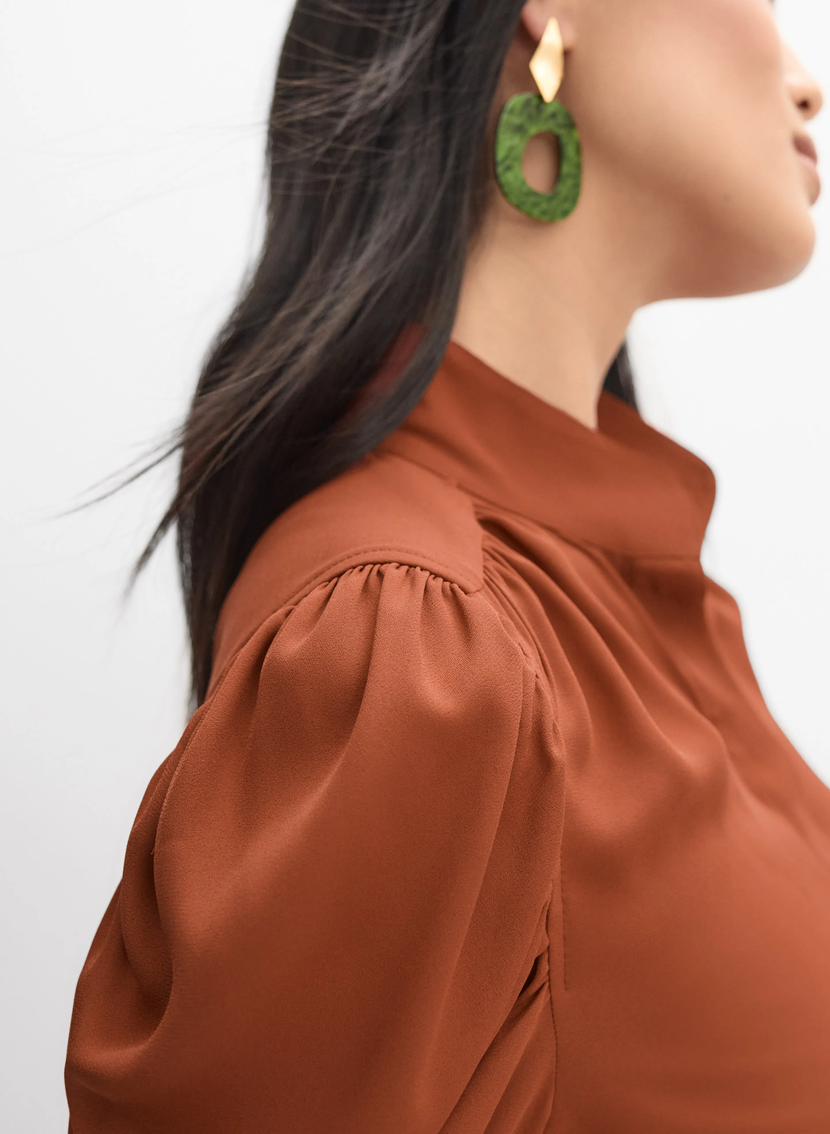 Draped Puff Sleeve Blouse sold by Melanie Lyne product image thumbnail 2