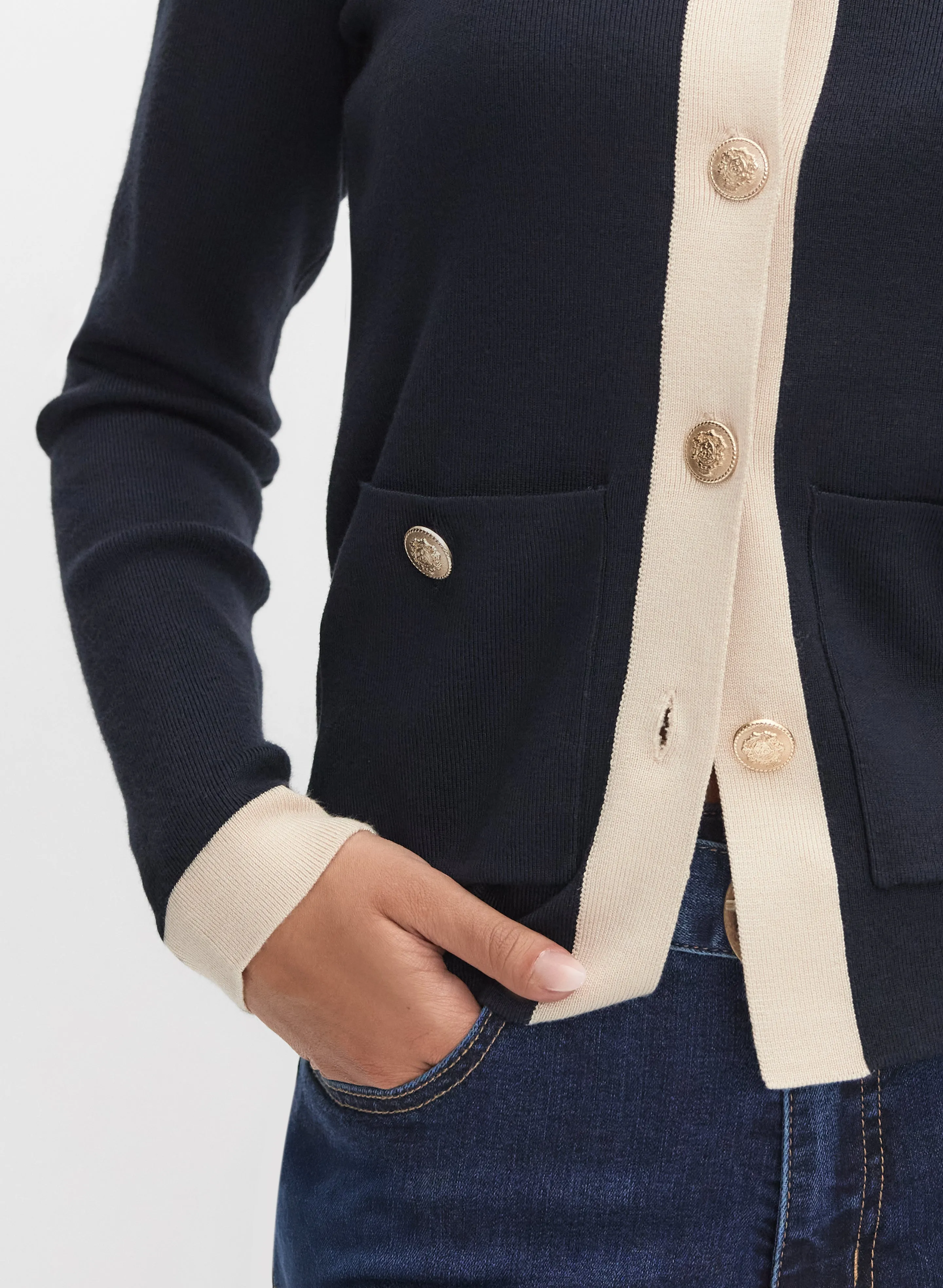 Contrast Trim Cardigan sold by Melanie Lyne product image thumbnail 2