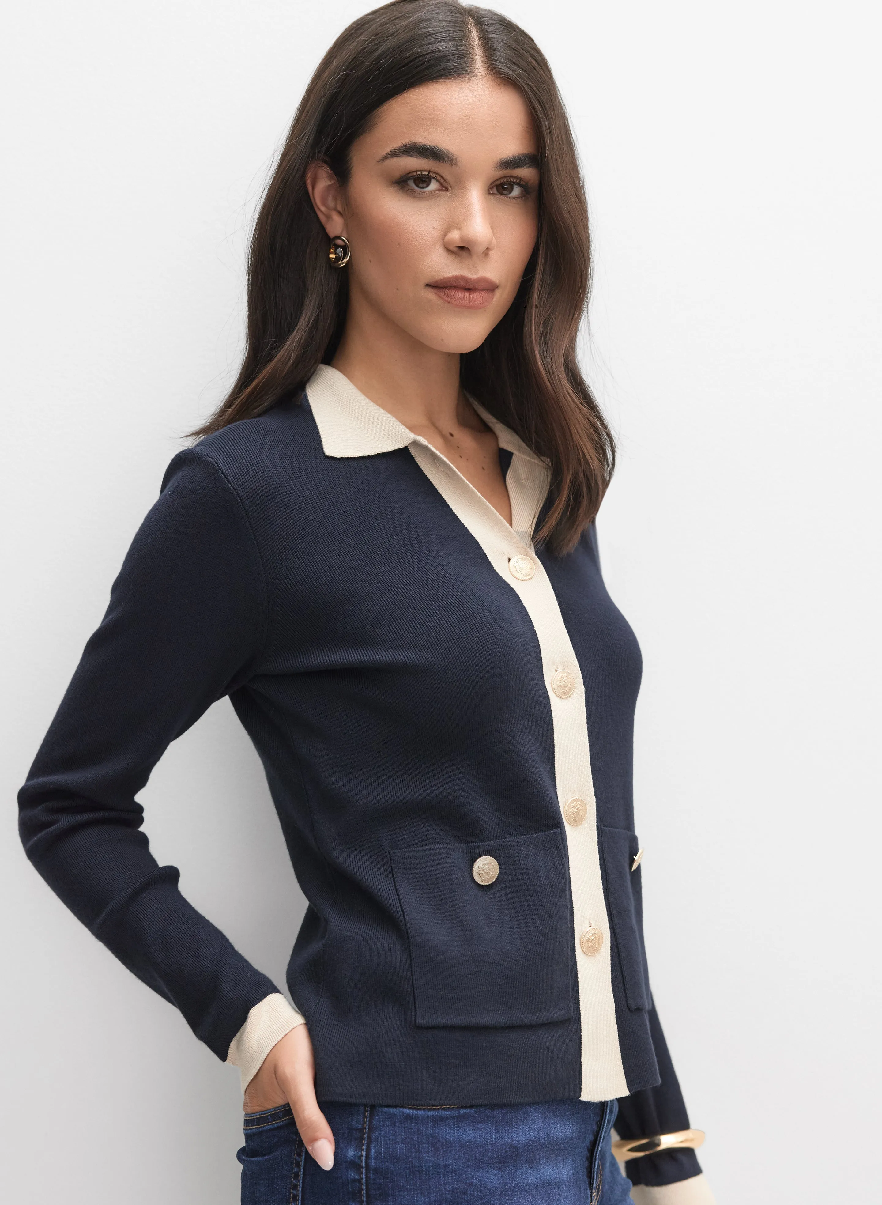 Contrast Trim Cardigan sold by Melanie Lyne product image thumbnail 4