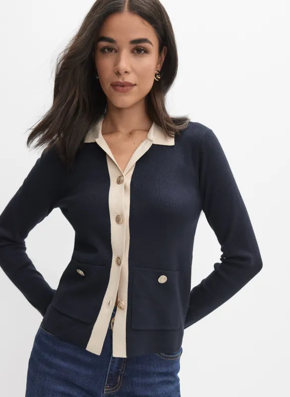 Contrast Trim Cardigan sold by Melanie Lyne