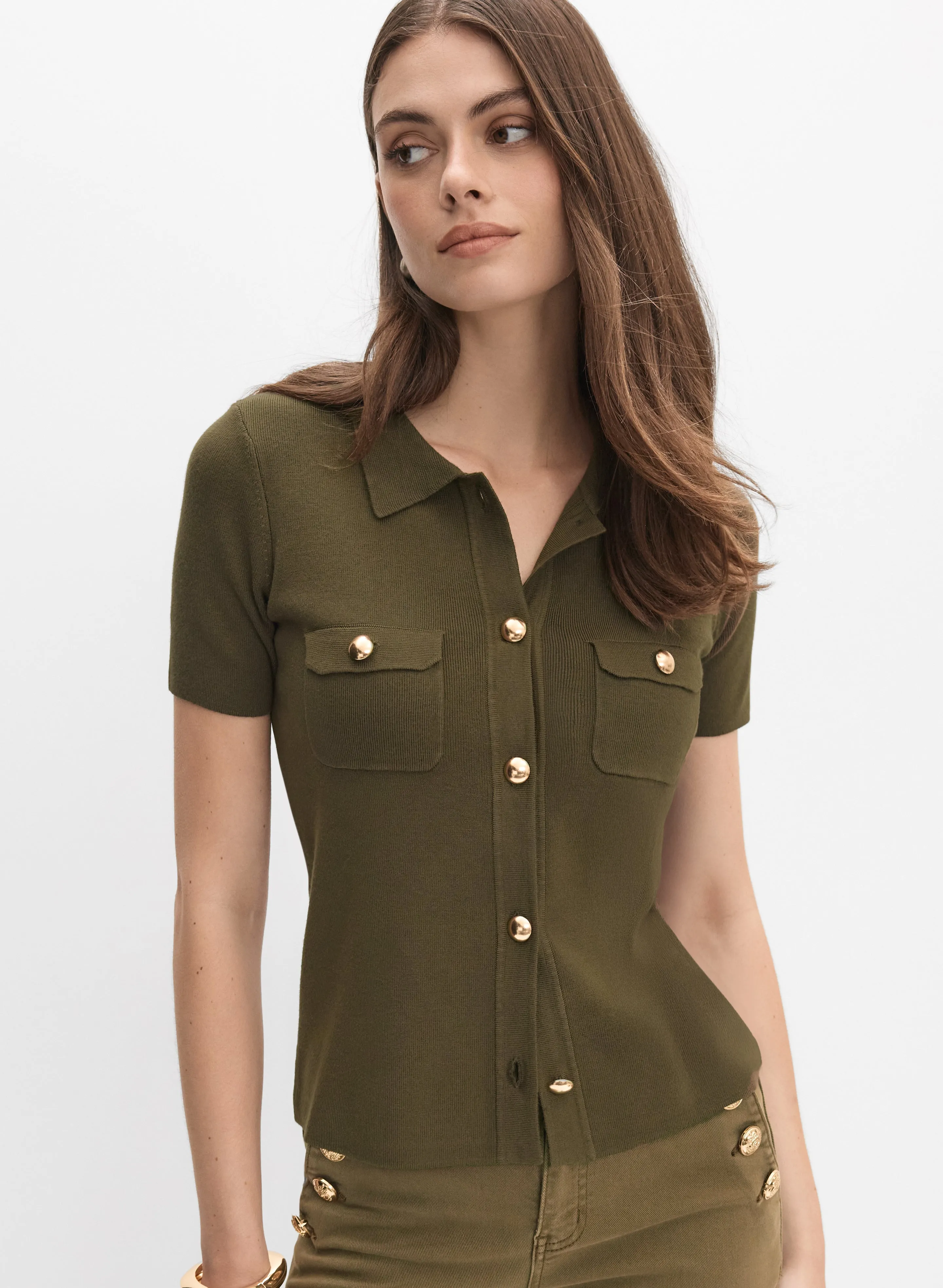 Knit Polo Top sold by Melanie Lyne