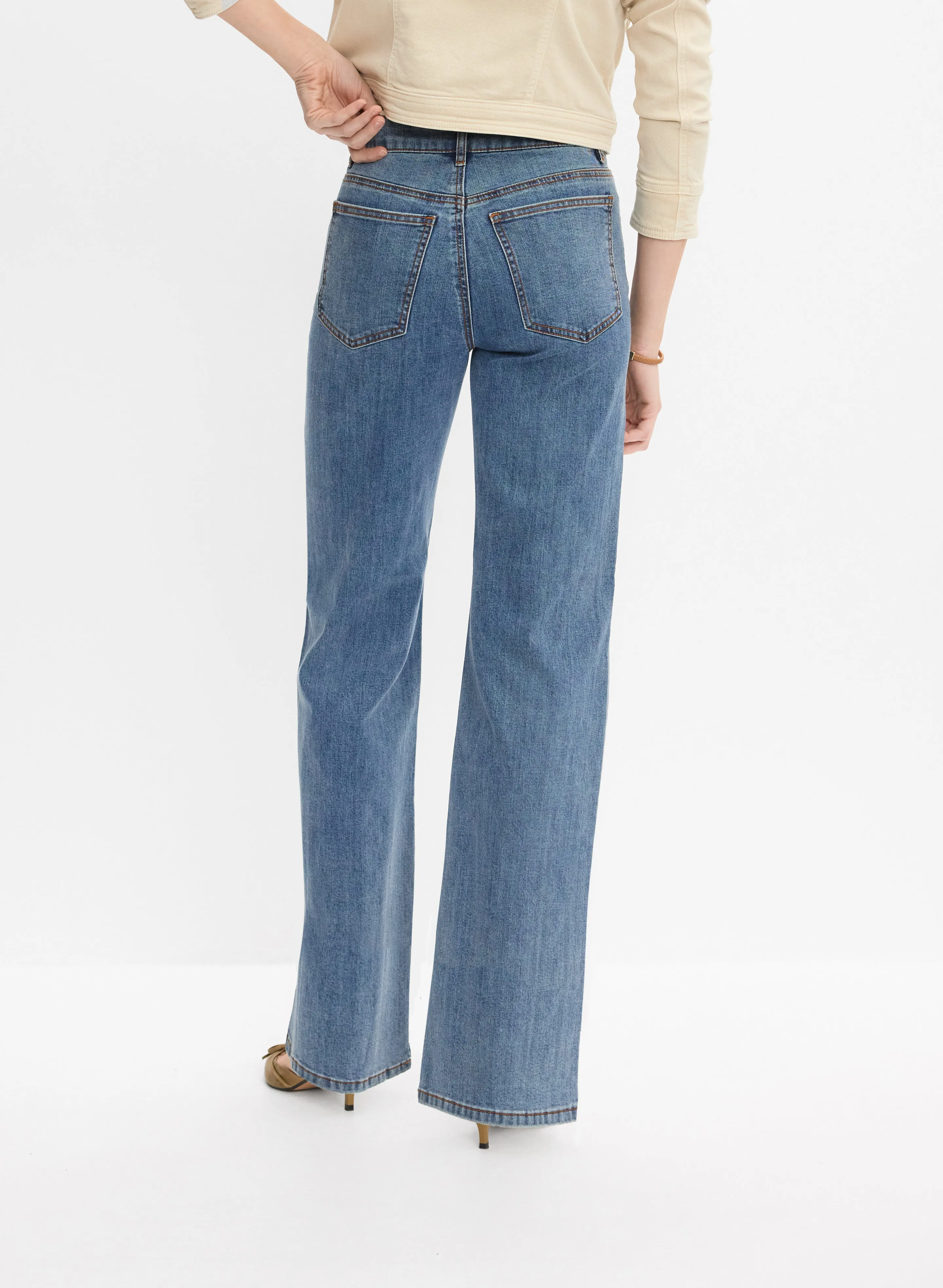 Seam Detail Wide-Leg Jeans sold by Melanie Lyne product image thumbnail 2