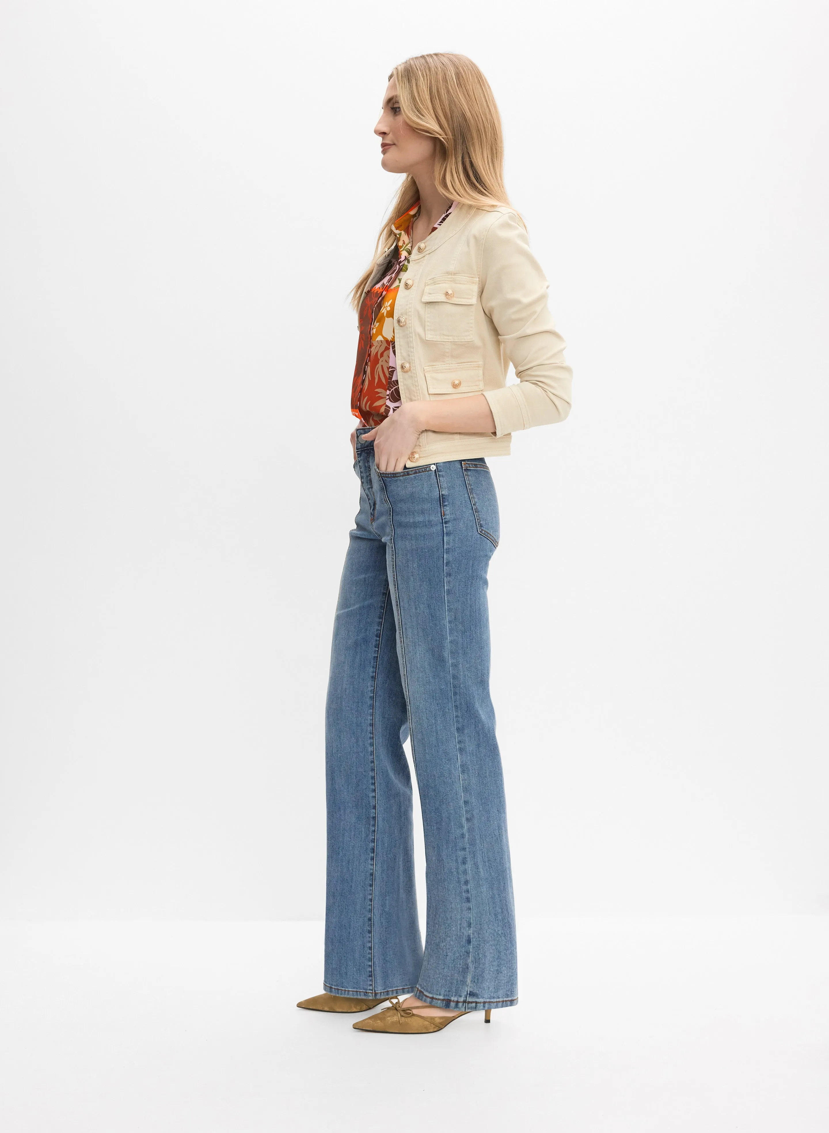 Seam Detail Wide-Leg Jeans sold by Melanie Lyne product image thumbnail 5