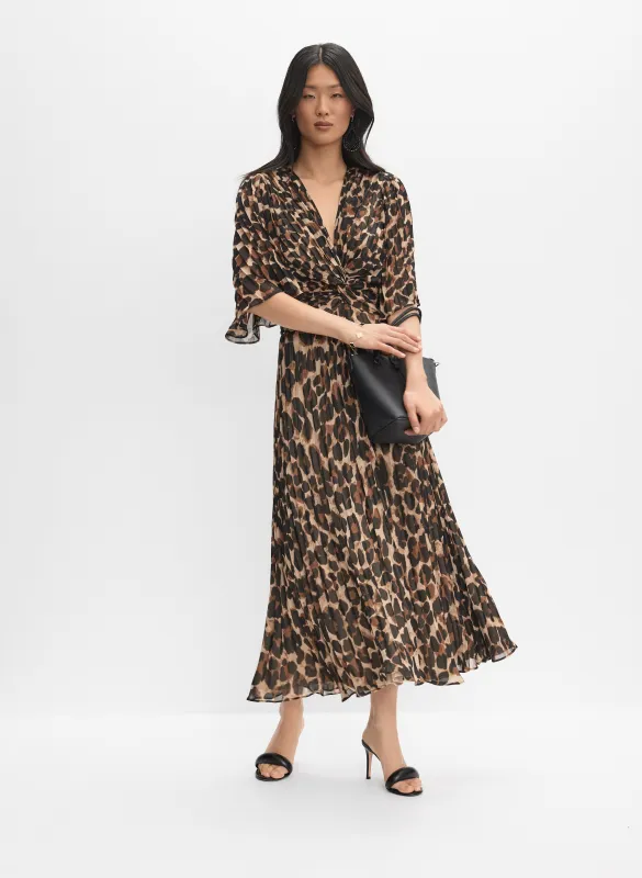 Joseph Ribkoff - Leopard Print Plissé Dress sold by Melanie Lyne