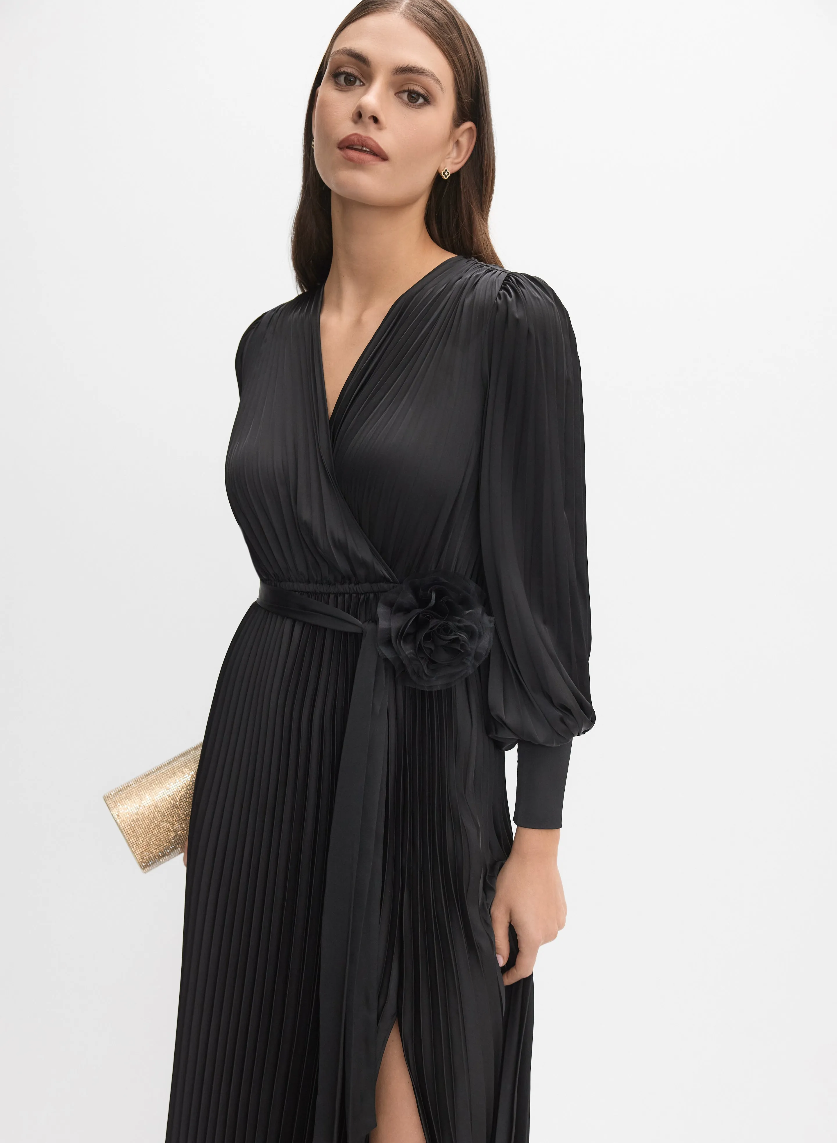 Joseph Ribkoff - Pleated Satin Dress sold by Melanie Lyne product image thumbnail 4