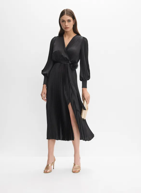Joseph Ribkoff - Pleated Satin Dress sold by Melanie Lyne
