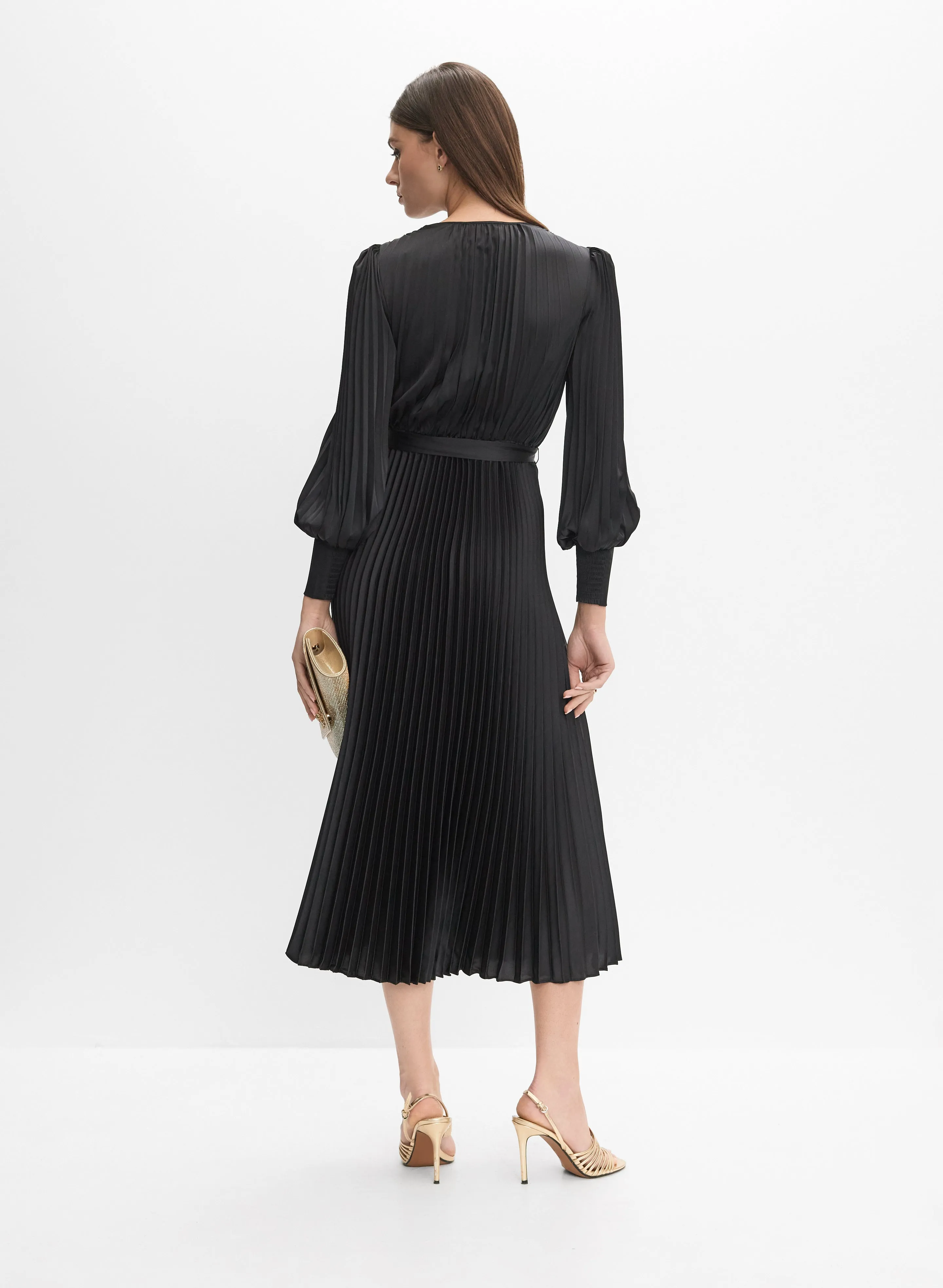 Joseph Ribkoff - Pleated Satin Dress sold by Melanie Lyne product image thumbnail 3