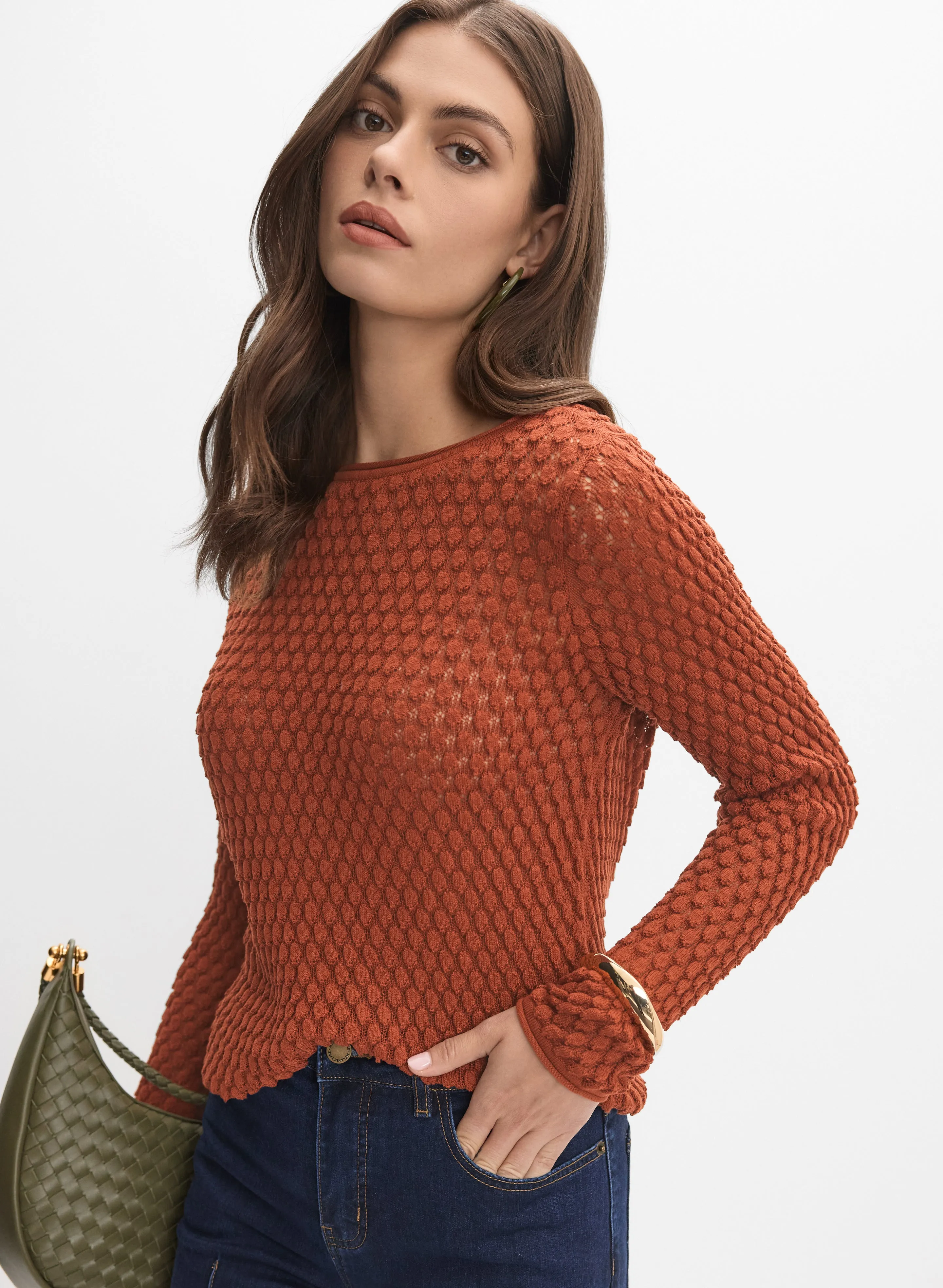 Textured Knit Pullover sold by Melanie Lyne product image thumbnail 2