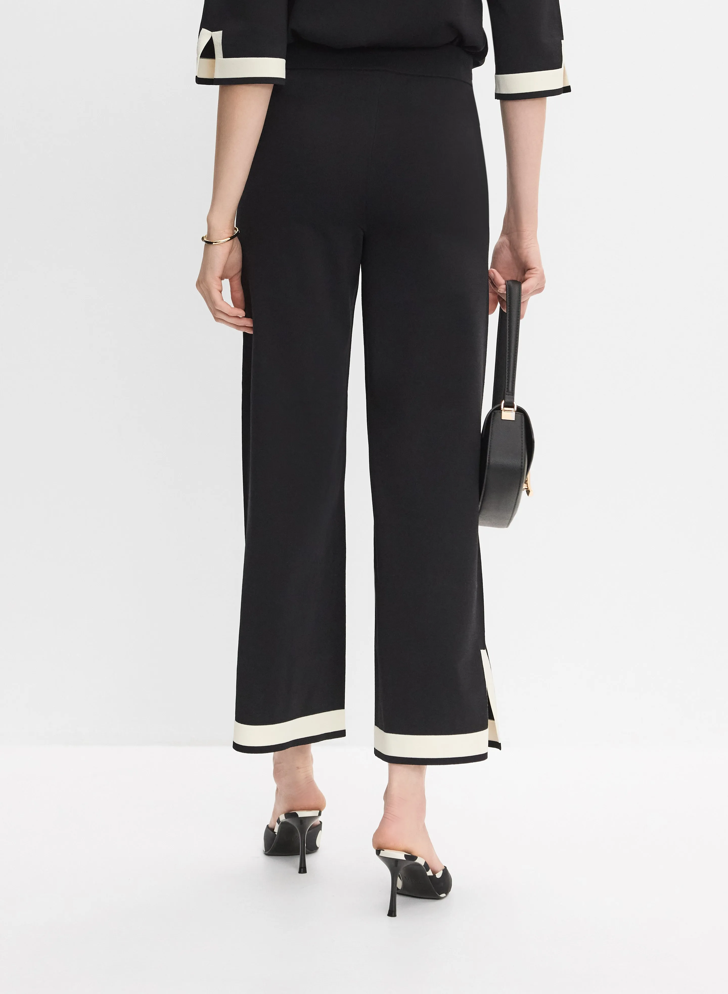 Joseph Ribkoff - Contrast Trim Wide-Leg Pants sold by Melanie Lyne product image thumbnail 3