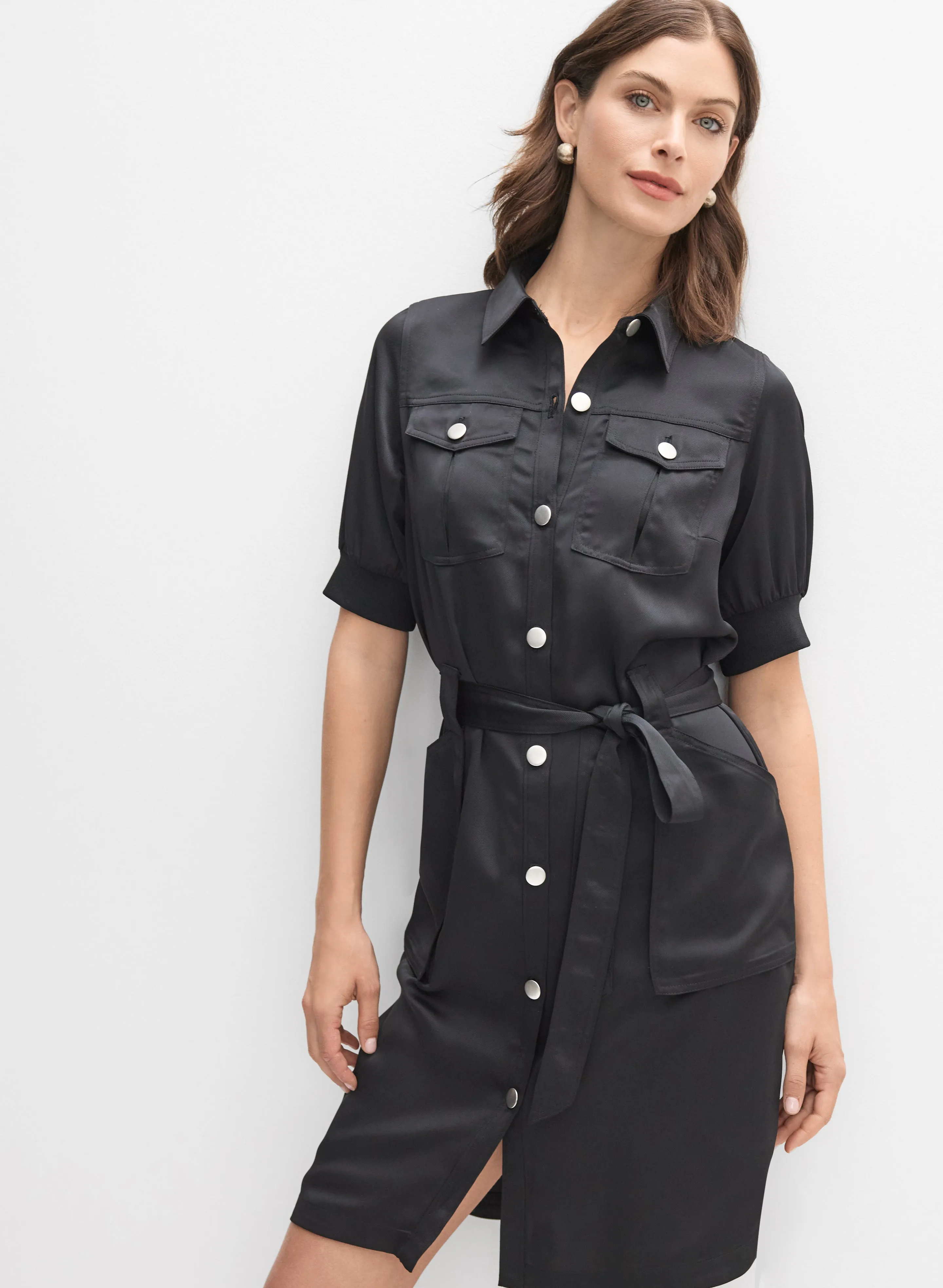 Satin Shirt Dress sold by Melanie Lyne product image thumbnail 4