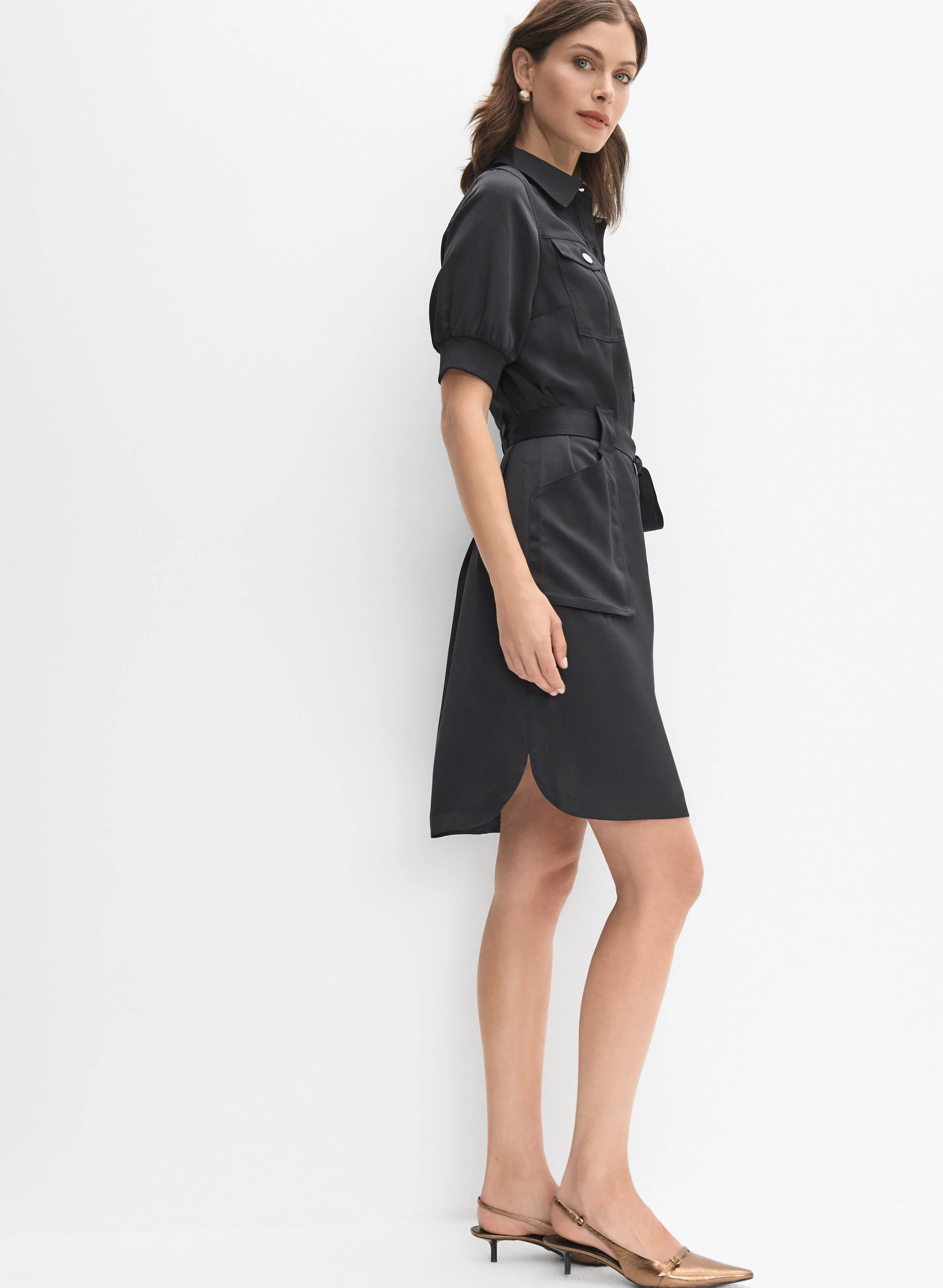 Satin Shirt Dress sold by Melanie Lyne product image thumbnail 2