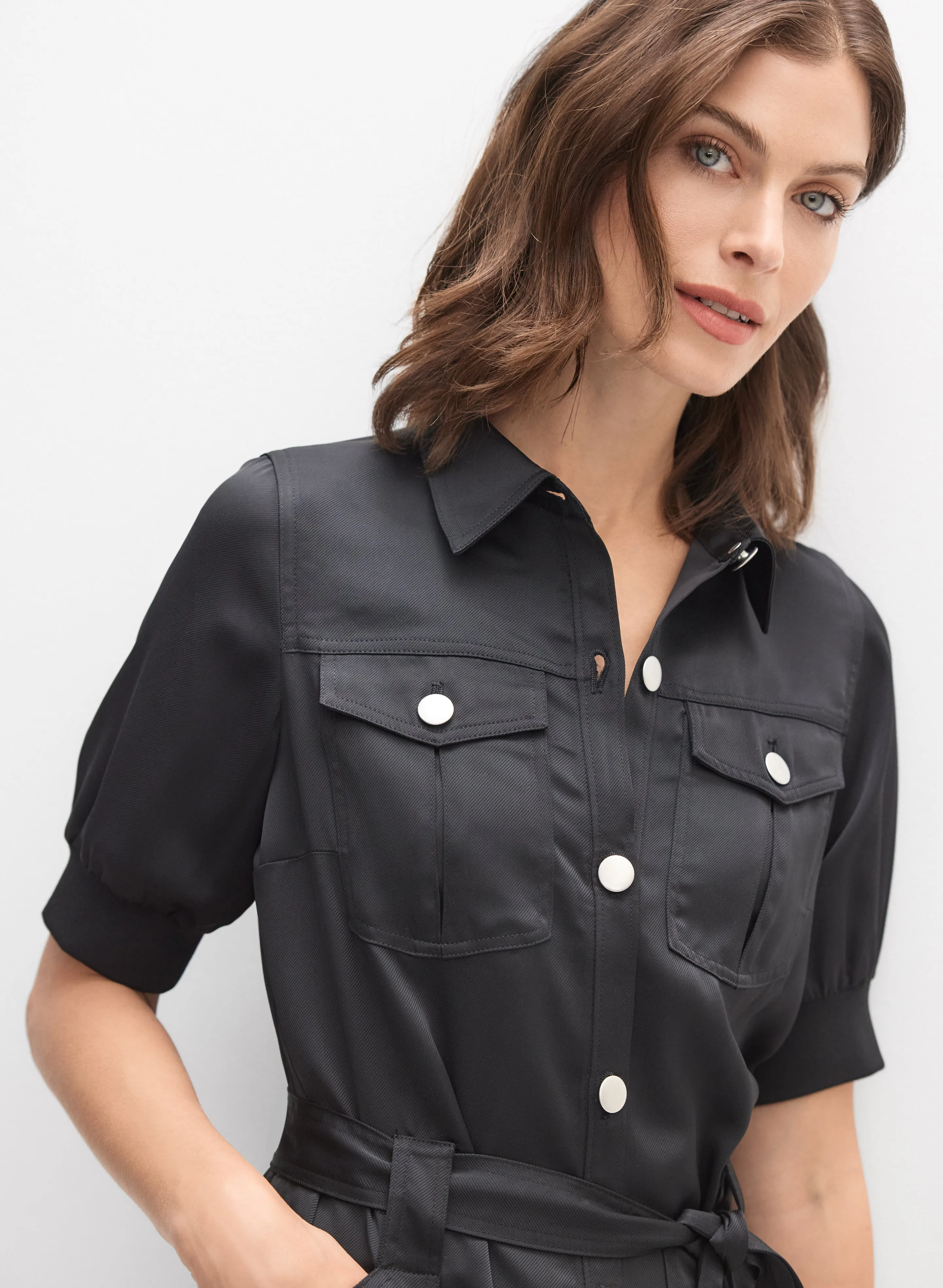 Satin Shirt Dress sold by Melanie Lyne product image thumbnail 5