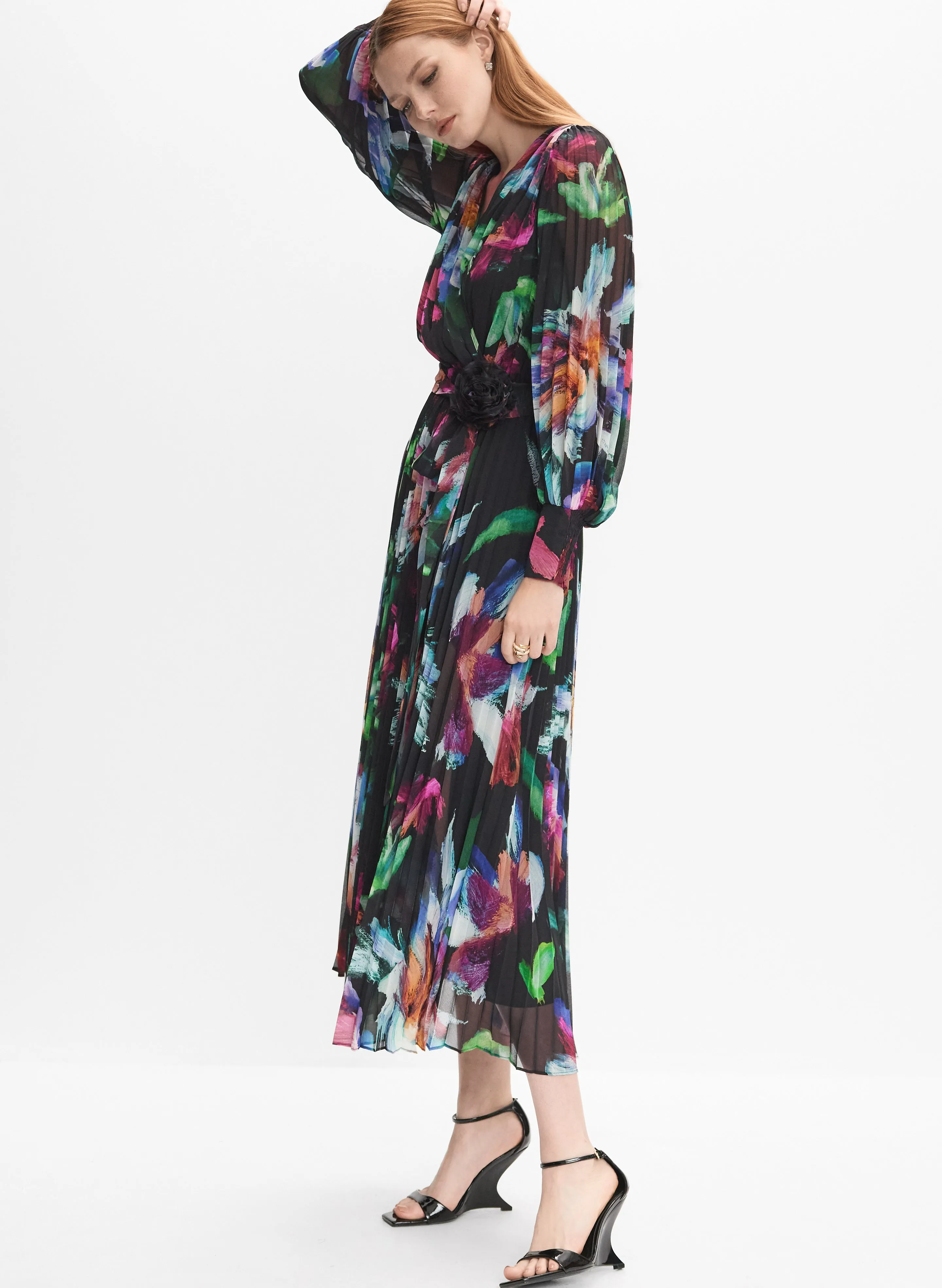 Floral Plissé Dress sold by Melanie Lyne product image thumbnail 2