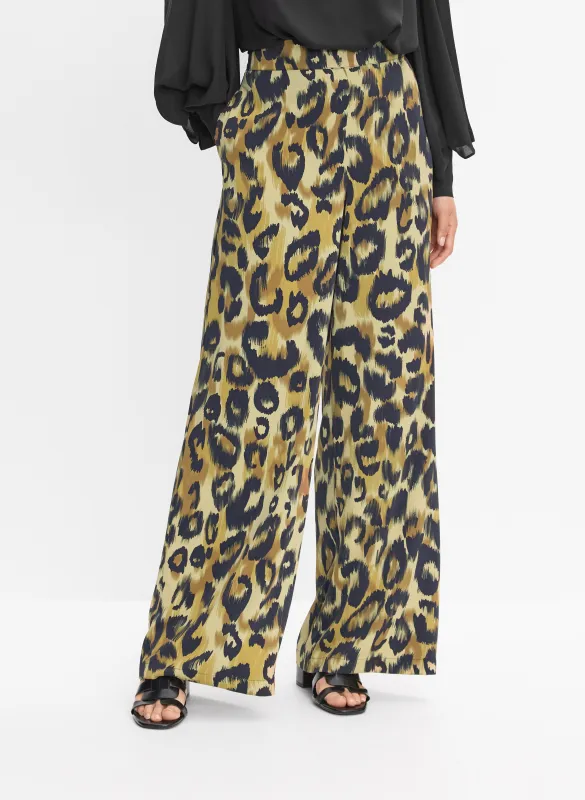Leopard Print Wide-Leg Pants sold by Melanie Lyne