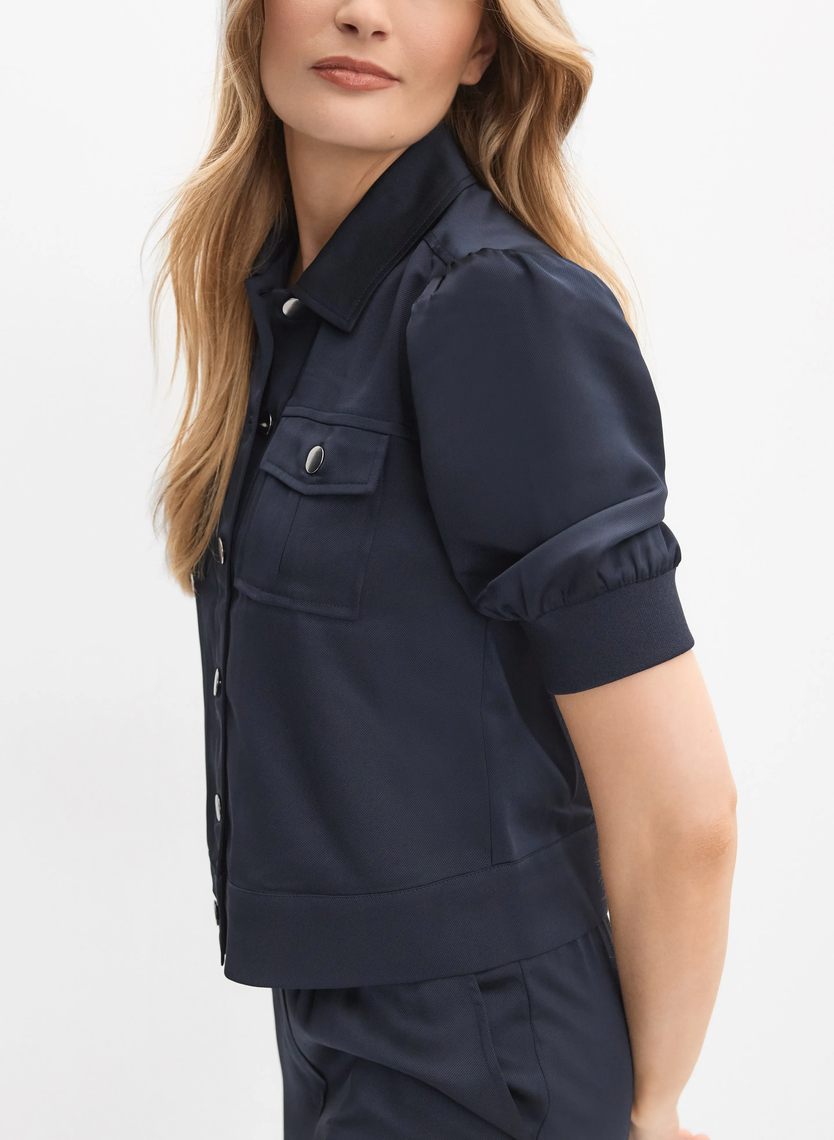 Satin Puff Sleeve Jacket sold by Melanie Lyne product image thumbnail 2