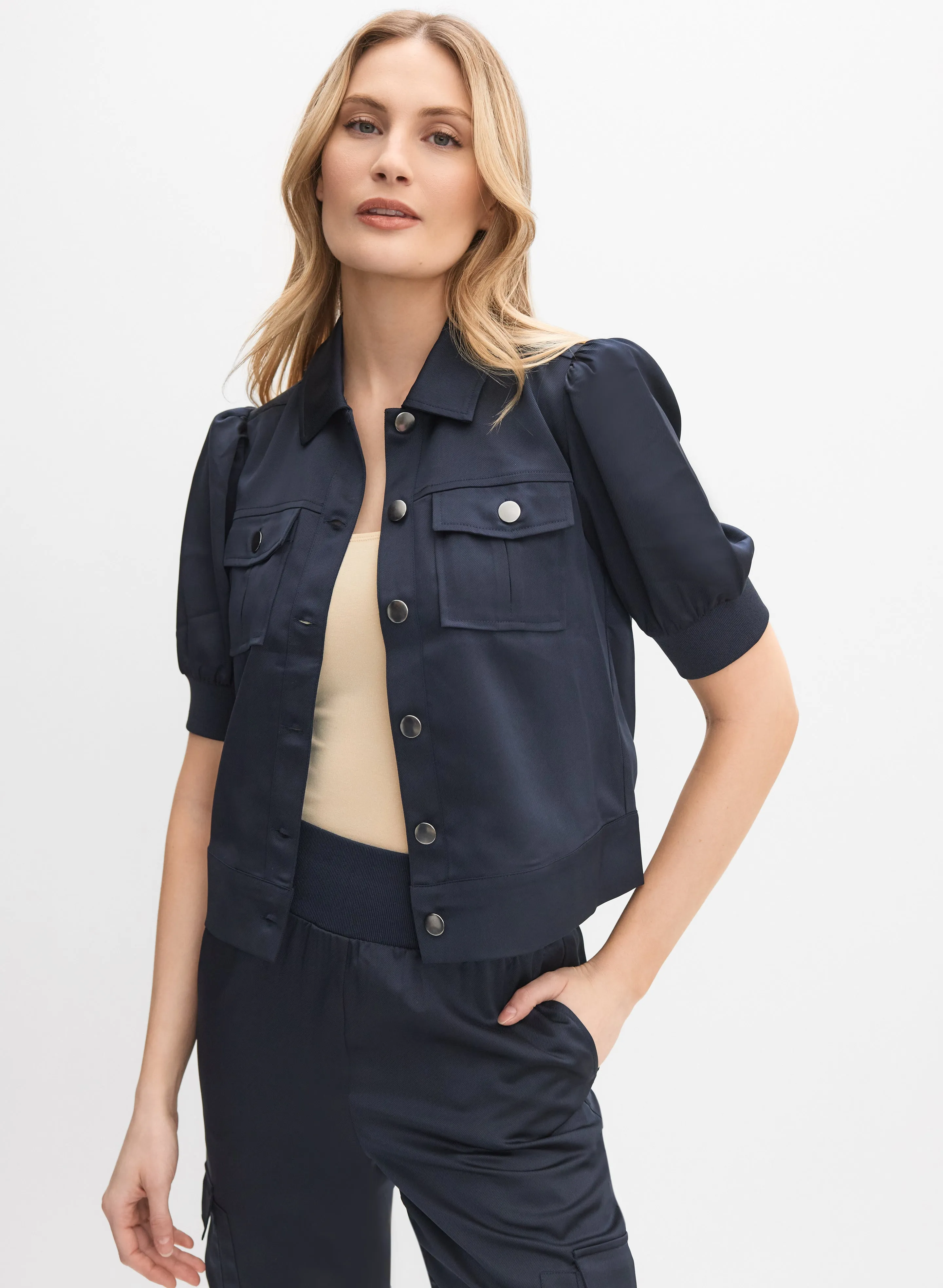 Satin Puff Sleeve Jacket sold by Melanie Lyne