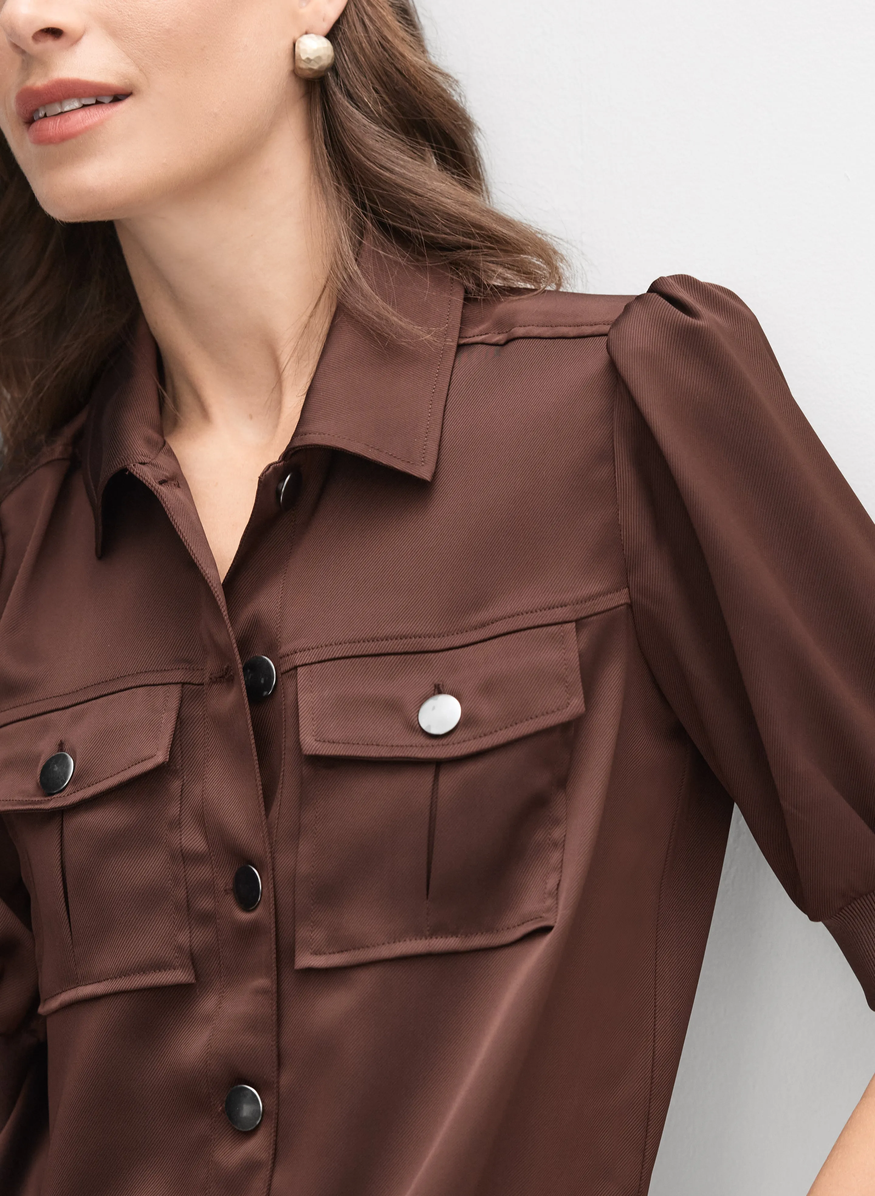 Satin Puff Sleeve Jacket sold by Melanie Lyne product image thumbnail 4