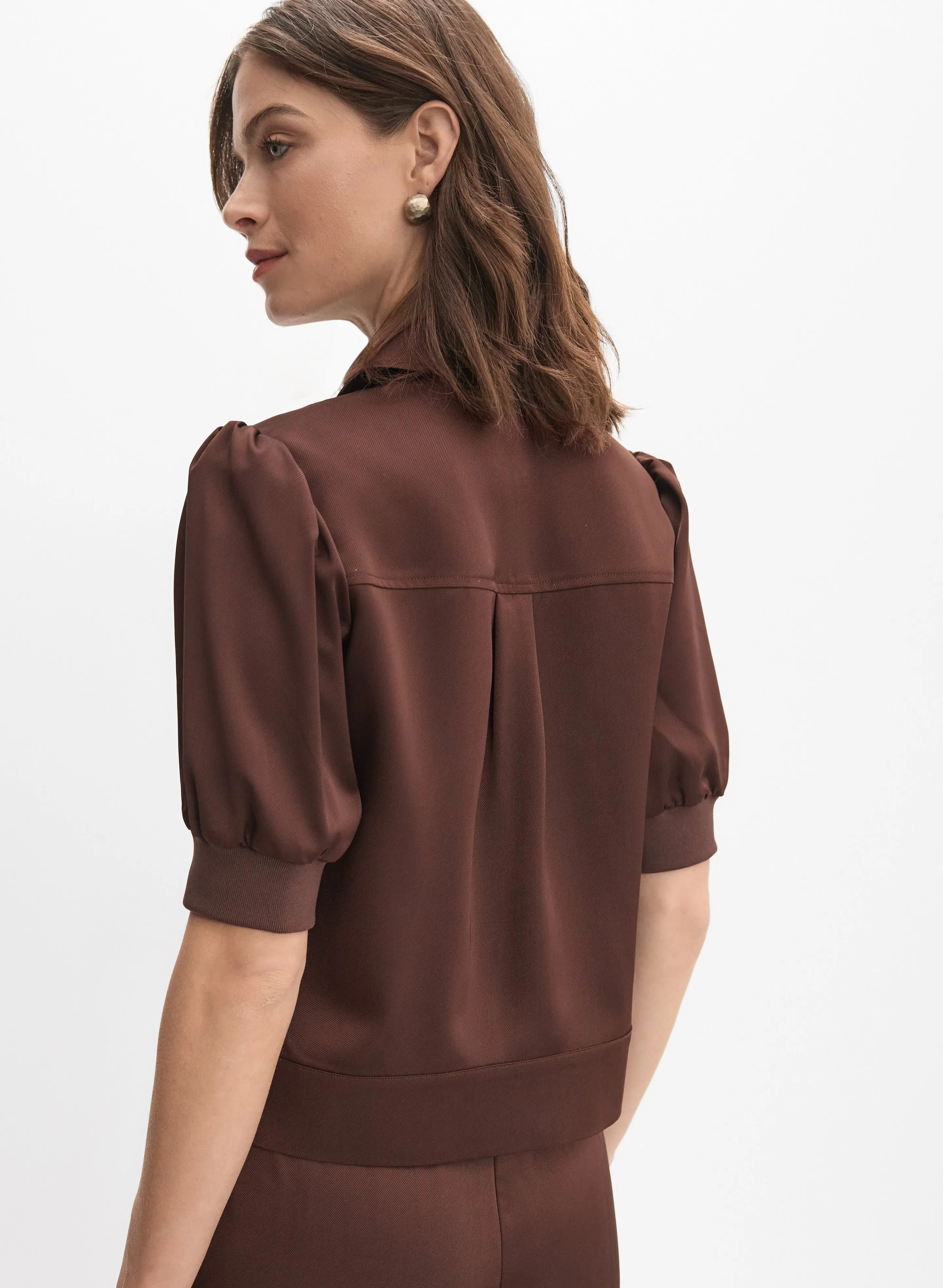 Satin Puff Sleeve Jacket sold by Melanie Lyne product image thumbnail 2