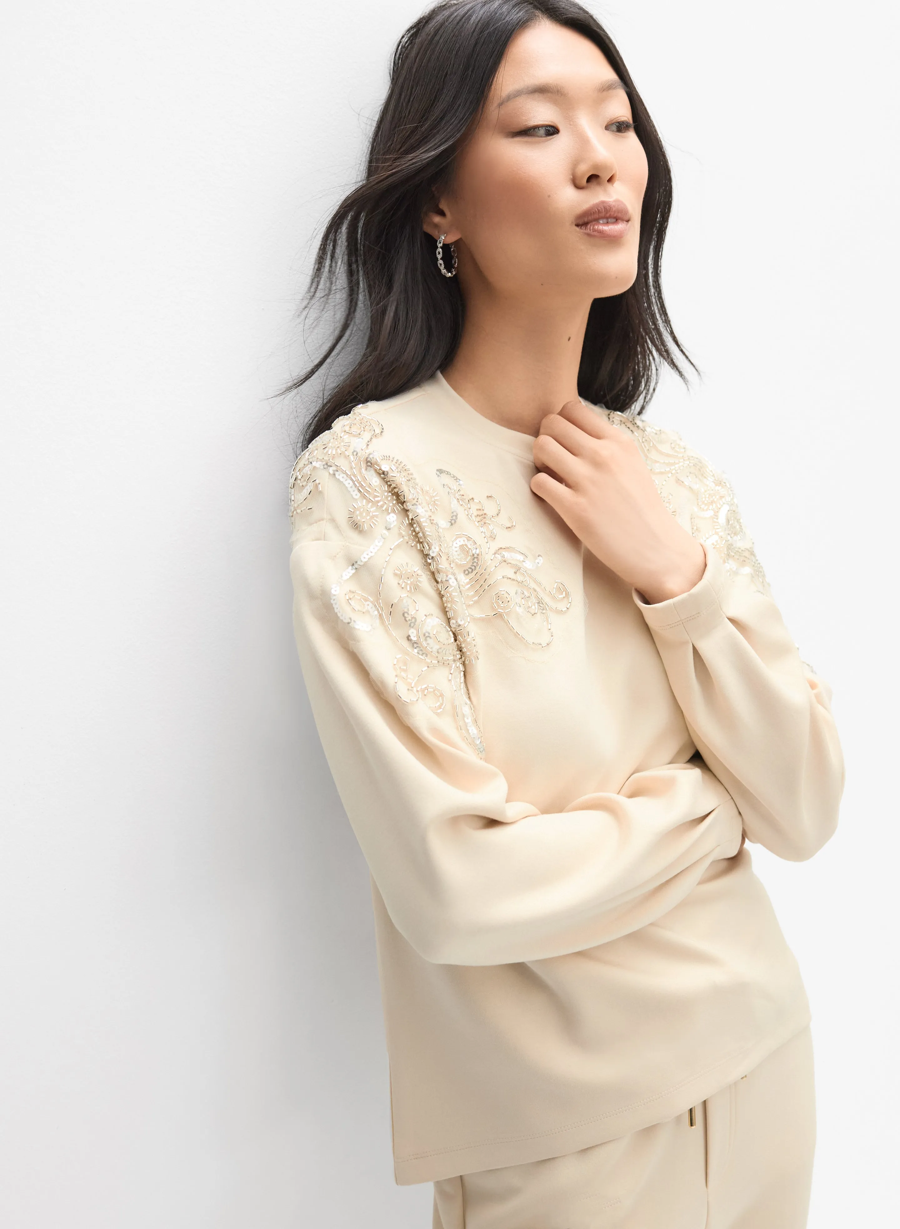 Sequin Embellished Sweatshirt sold by Melanie Lyne product image thumbnail 2