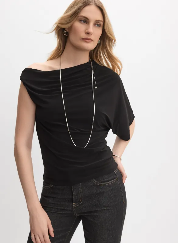 Asymmetric Single-Sleeve Top sold by Melanie Lyne